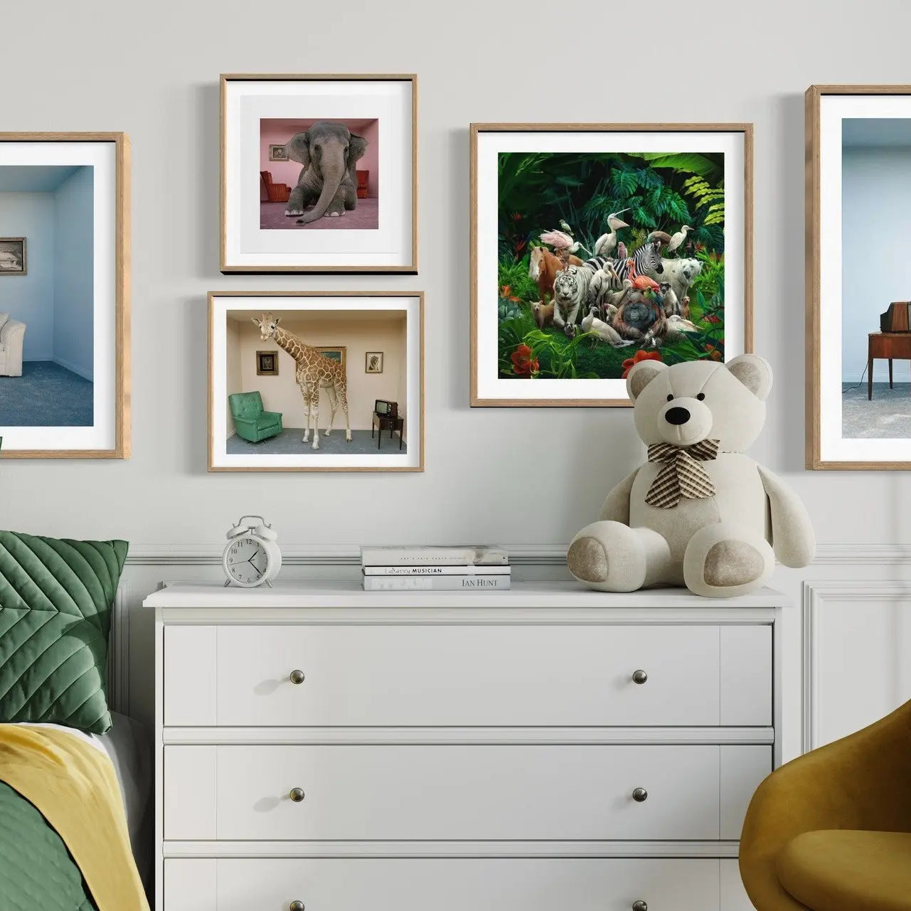 Framed art and photography for kids rooms