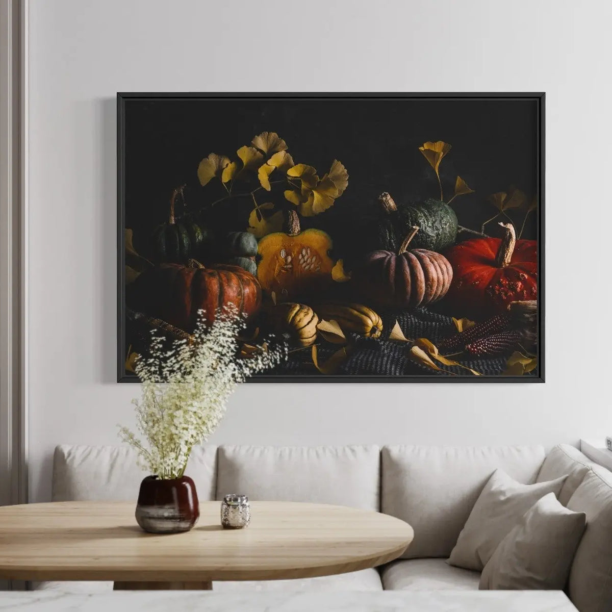 photography of food or vegetables artistically set-up to adorn walls of dining rooms, restaurants and hotels