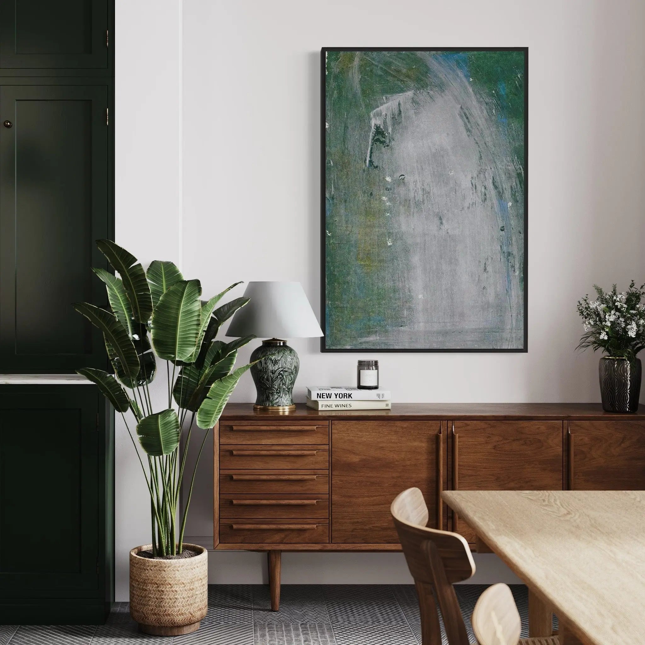 Continental Divide by Evelyn Ogly styled in a contemporary interior setting
