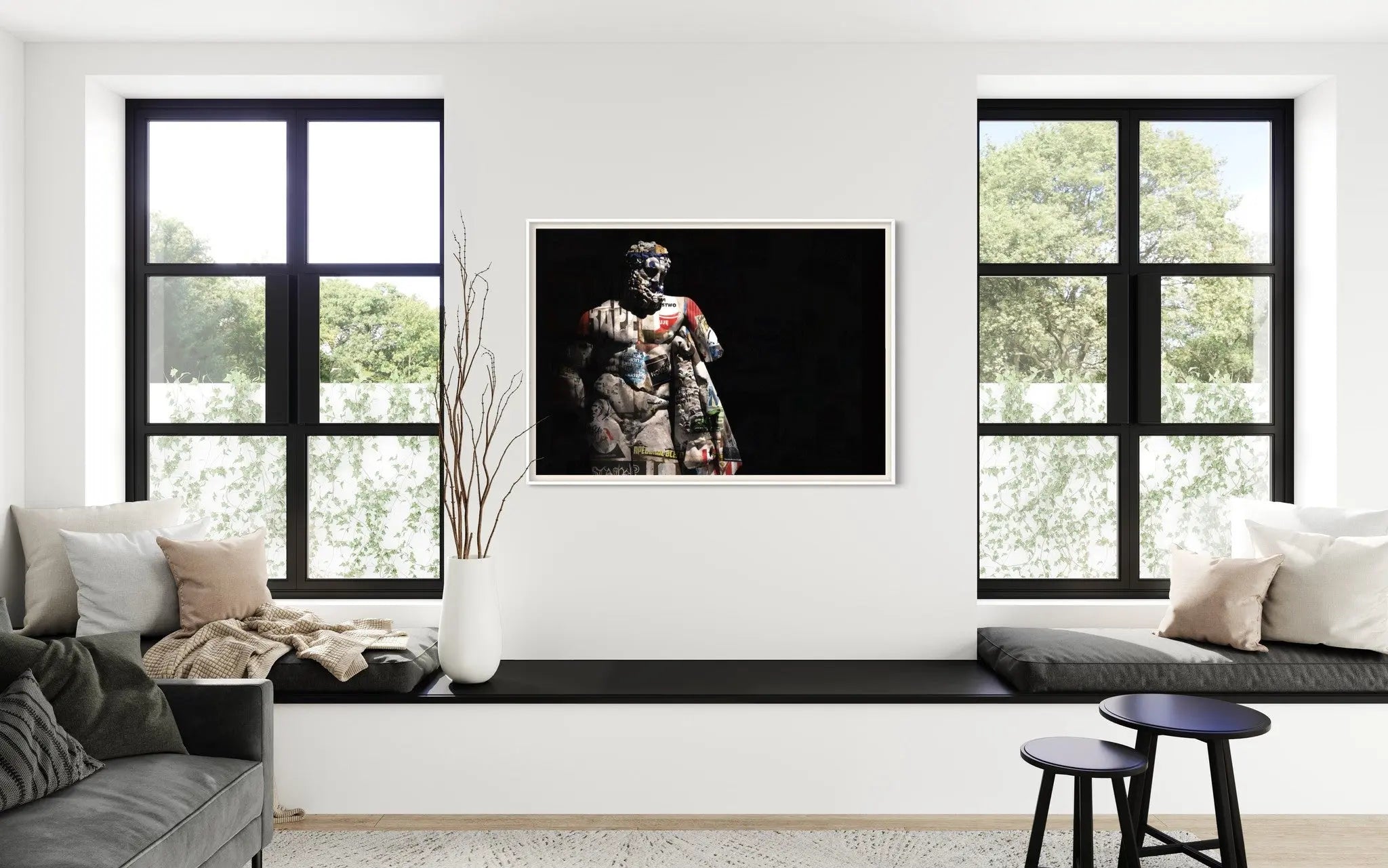 Hercules Work Stories by Francesco Alessandrini showcased in a designer room setting
