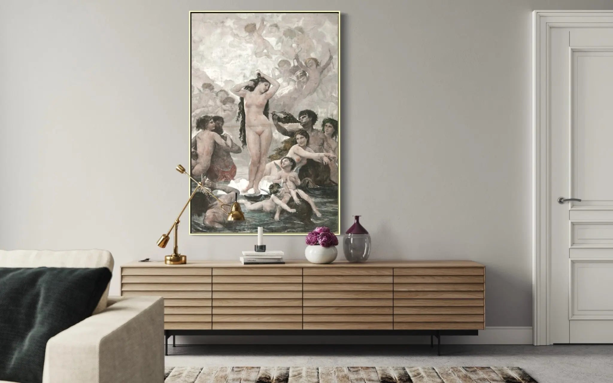 The Birth Of Venus, Xix Century Illustration installed in a luxury residential interior