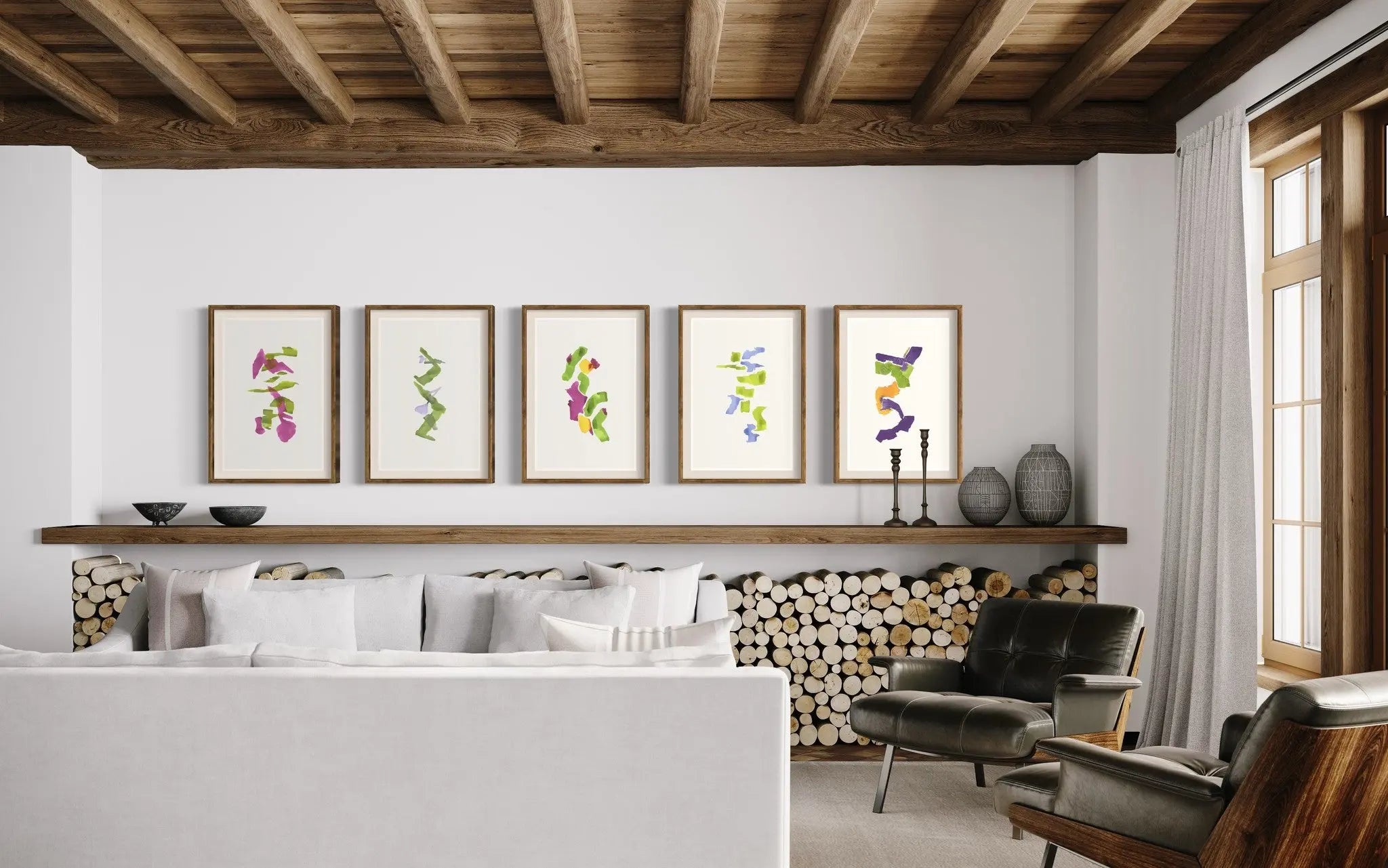Color Study 19 by Encarnacion Portal Rubio styled in a contemporary interior setting