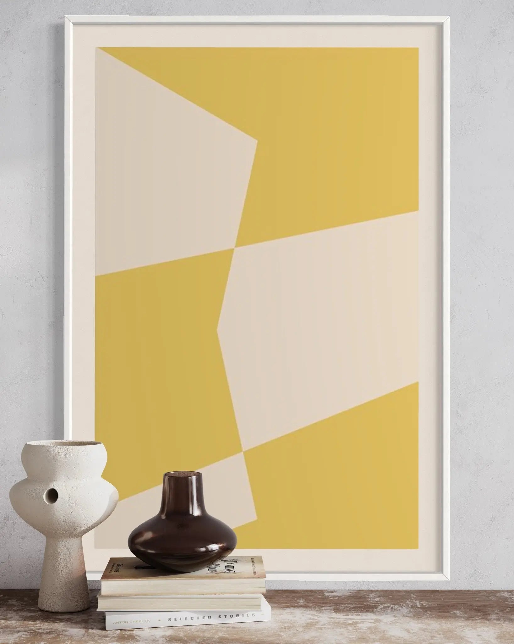 Untitled 650 by Pedro Nuka displayed in a modern living room interior