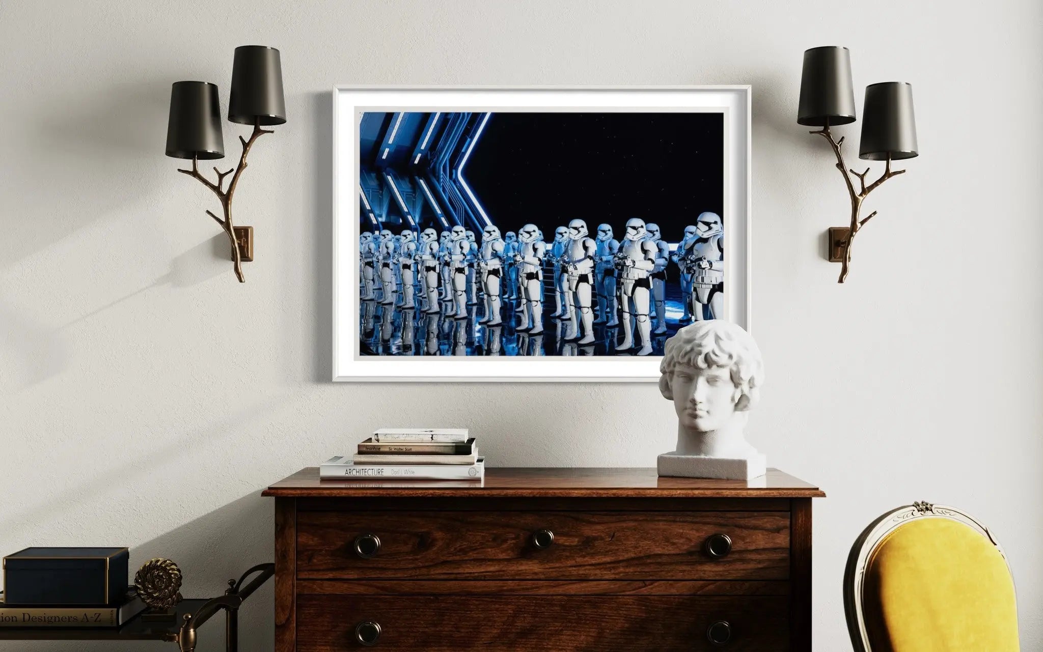 Tk Troopers by B. McGowan featured in an elegant interior space