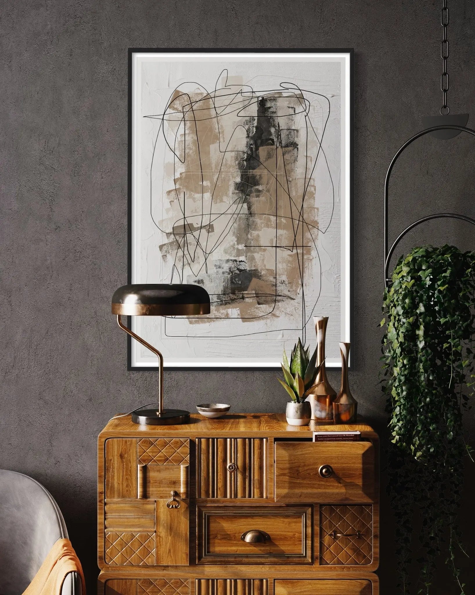 Garavan by Alejandro Franseschini displayed in a modern living room interior