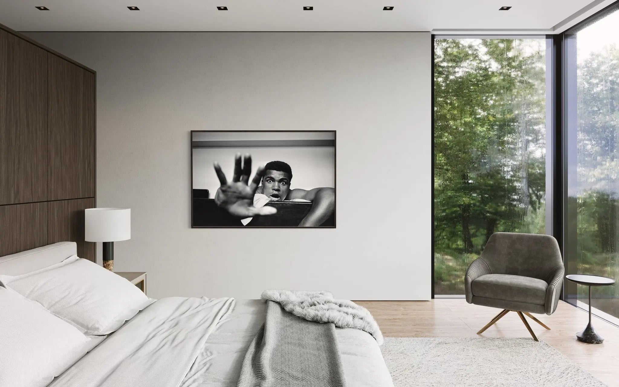 Give Me Five by Len Trievnor styled in a contemporary interior setting