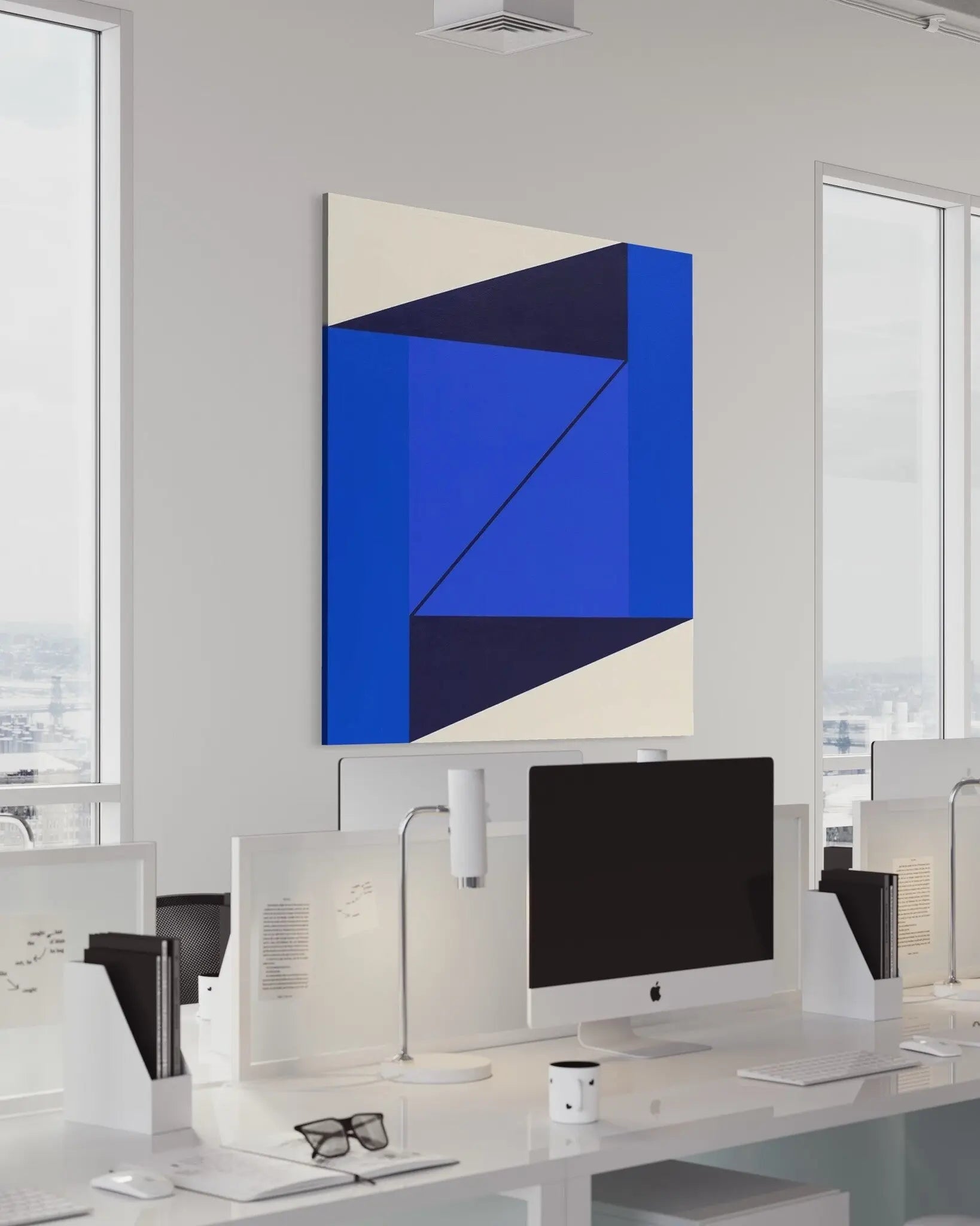 Cuadratura #02 by Rodrigo Martin showcased in a designer room setting