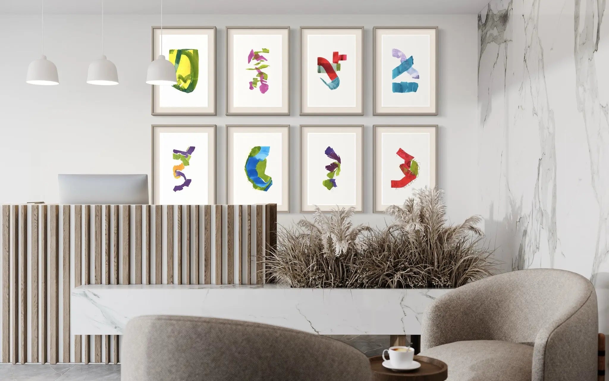 Color Study 9 by Encarnacion Portal Rubio installed in a luxury residential interior