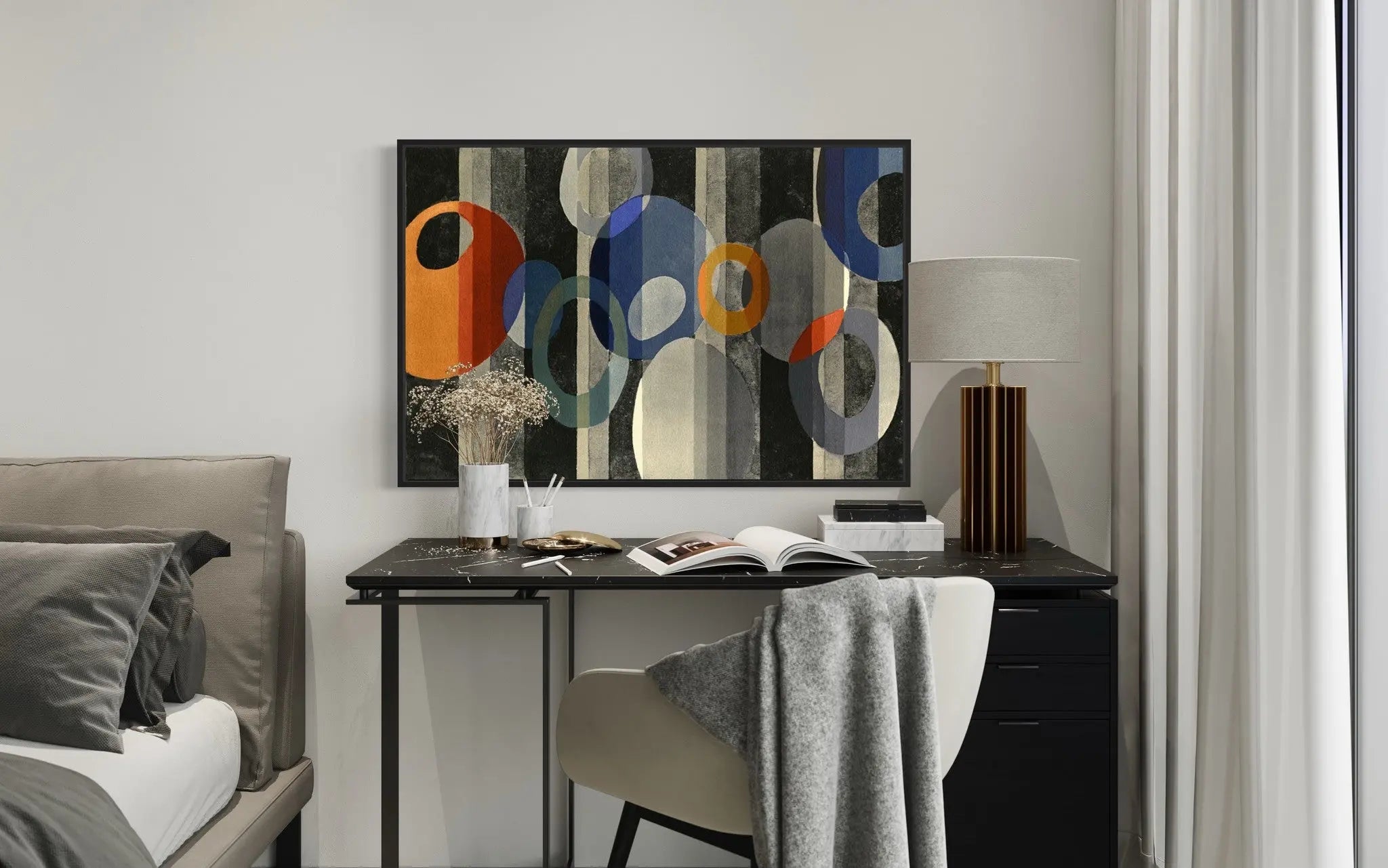 Around in Circles by Benedictus styled in a contemporary interior setting