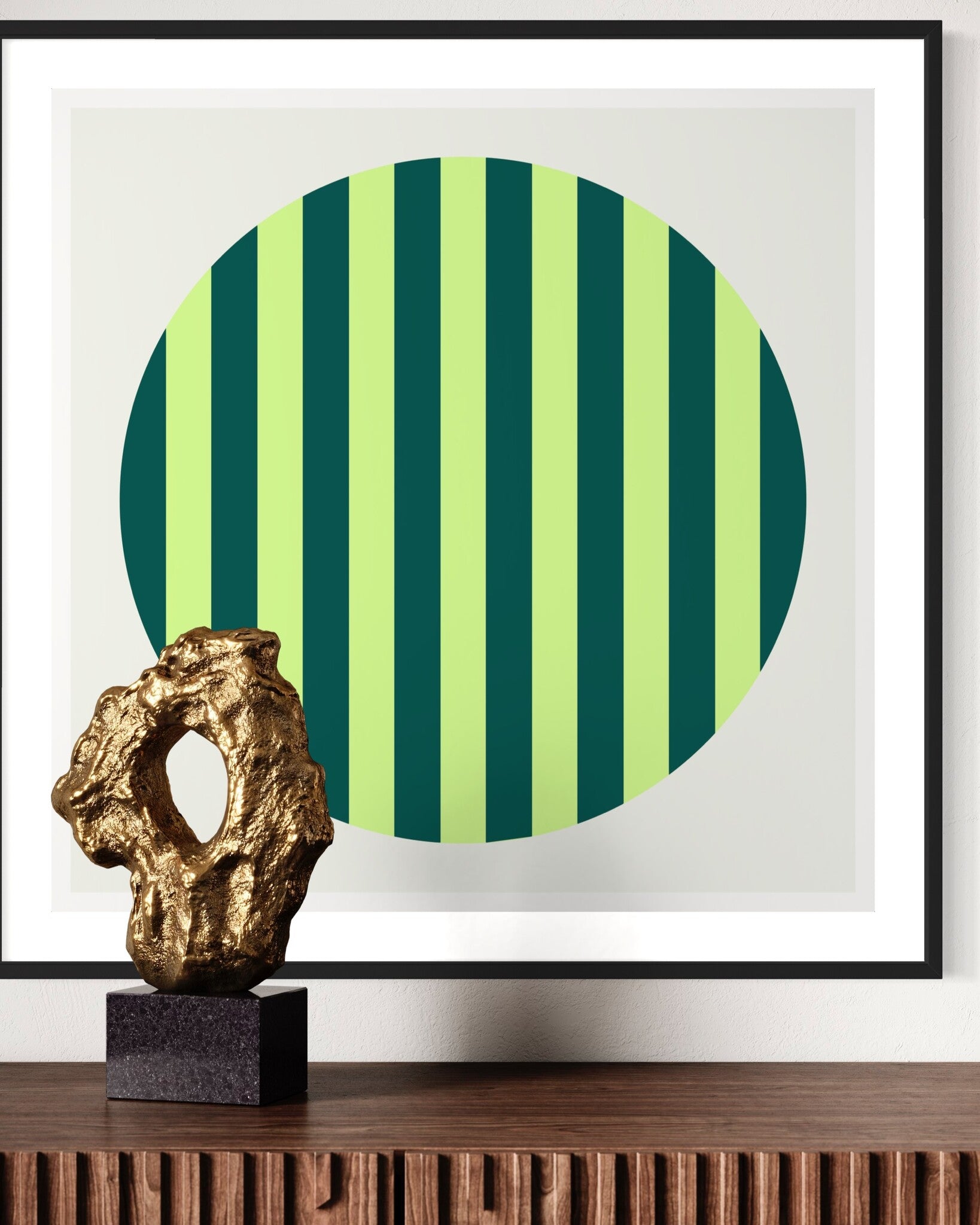 Green Space by Alejandro Franseschini displayed in a modern living room interior