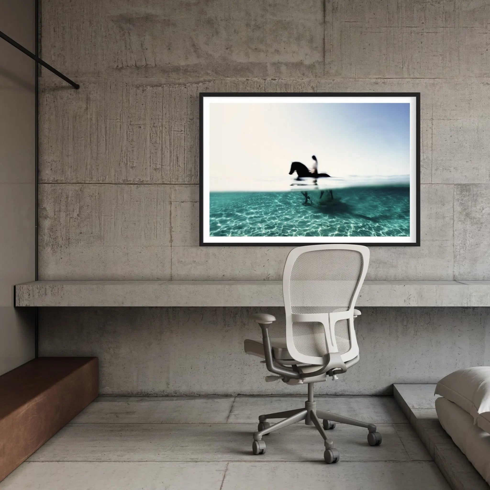 Down by the Sea by Enric Gener showcased in a designer room setting