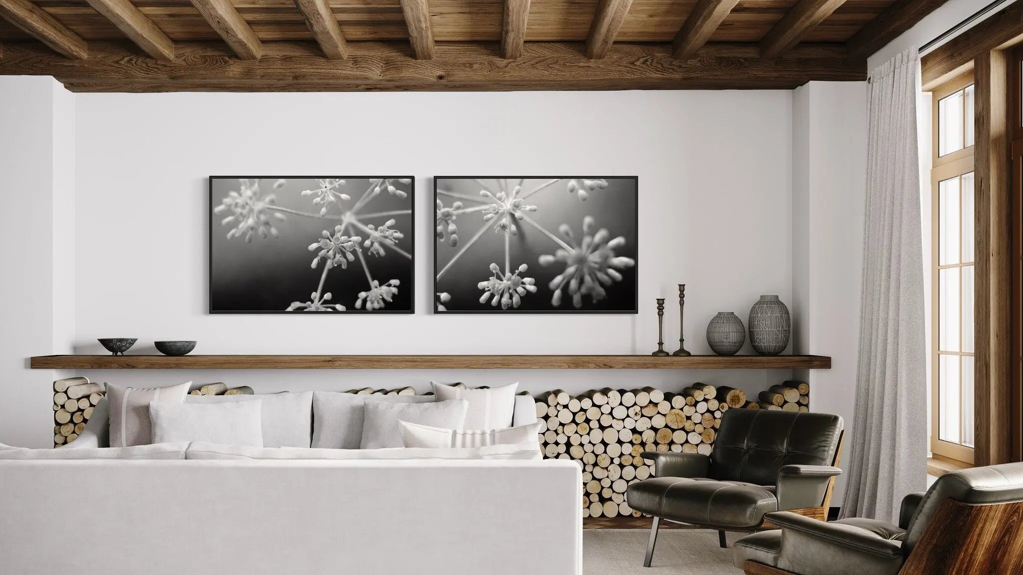 Fleurs Blanches by Eric Gizard presented in a curated interior design