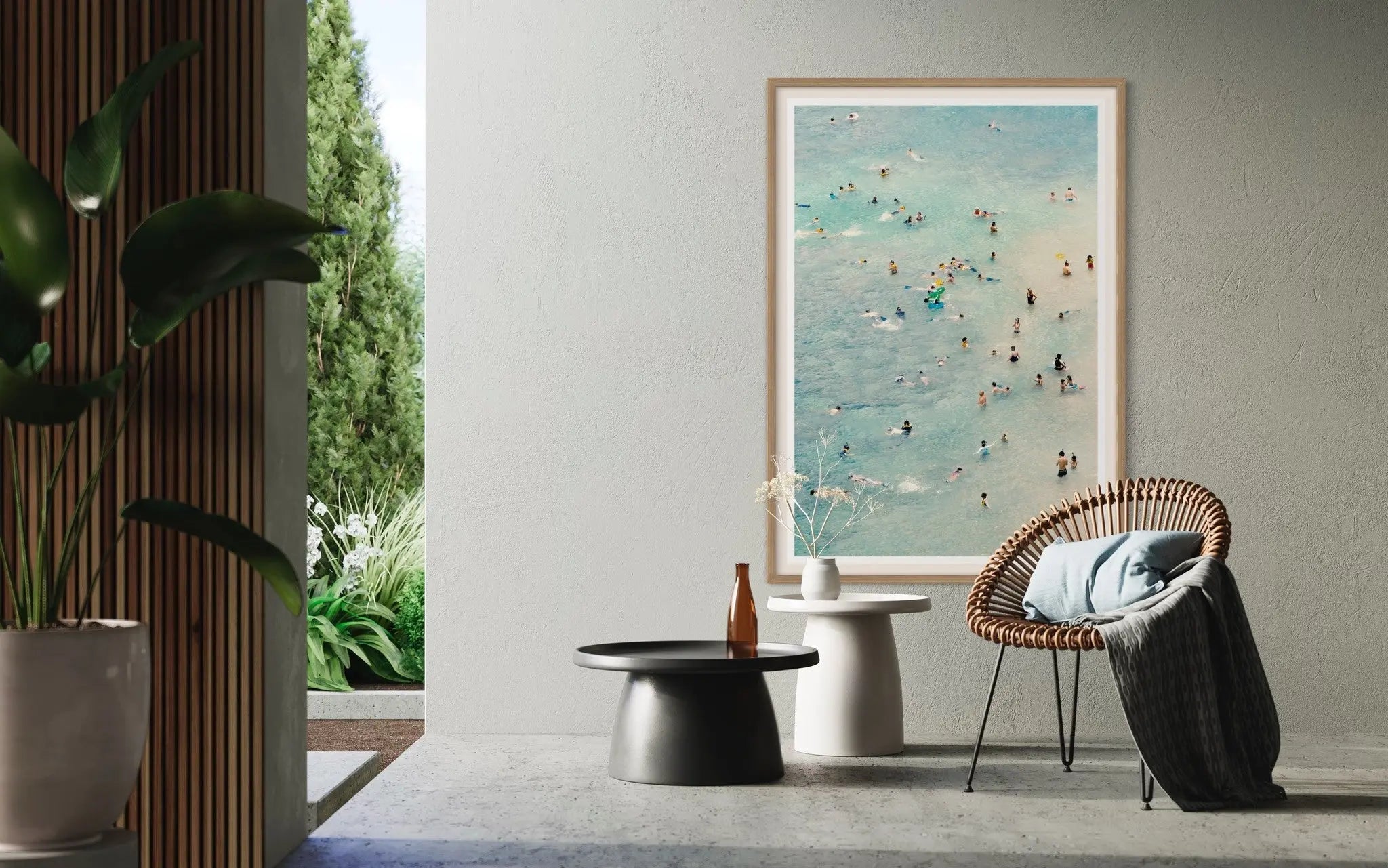 Chia Beach in Sardinia by Francesco Alessandrini featured in an elegant interior space
