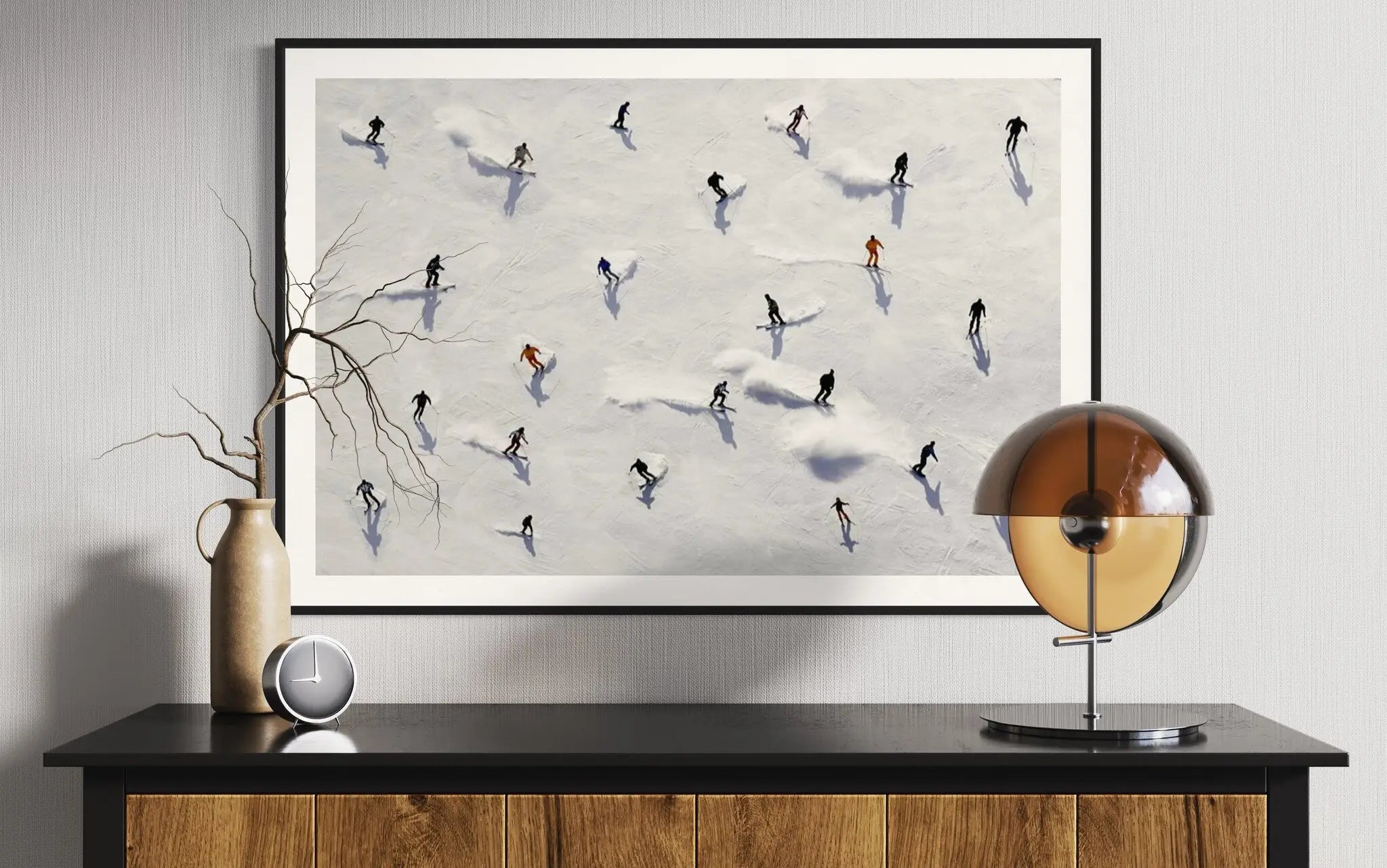 Ski Dancing showcased in a designer room setting