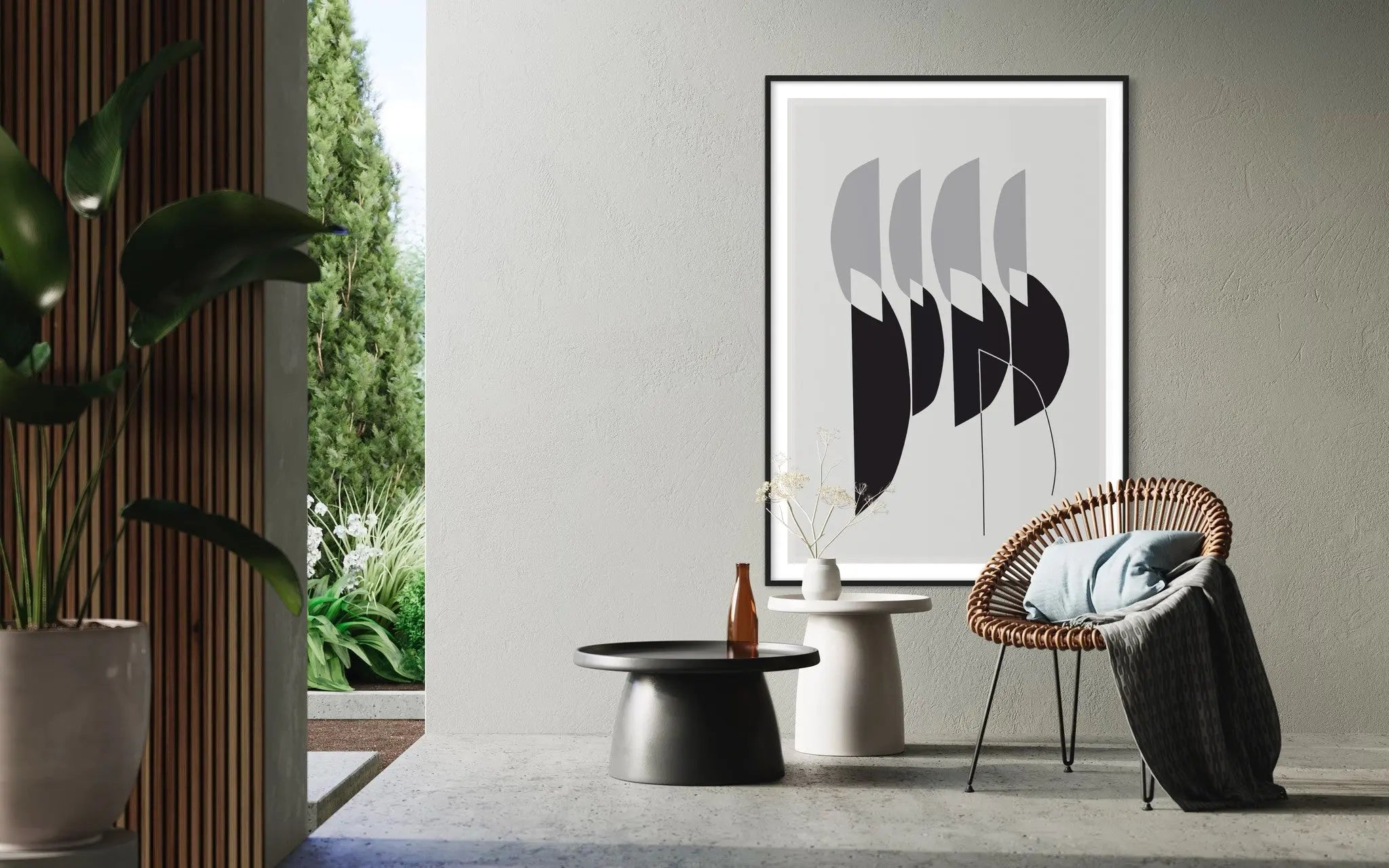 Memento I by Alejandro Franseschini displayed in a modern living room interior