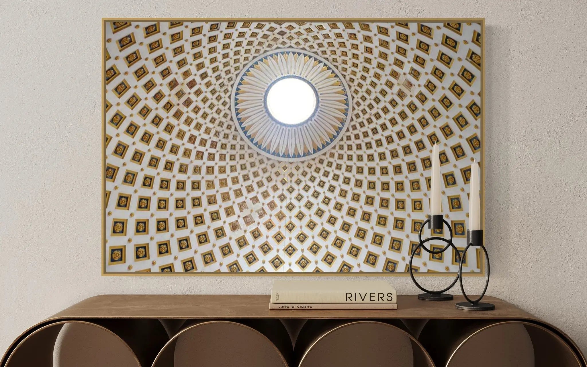 Converging Dome presented in a curated interior design
