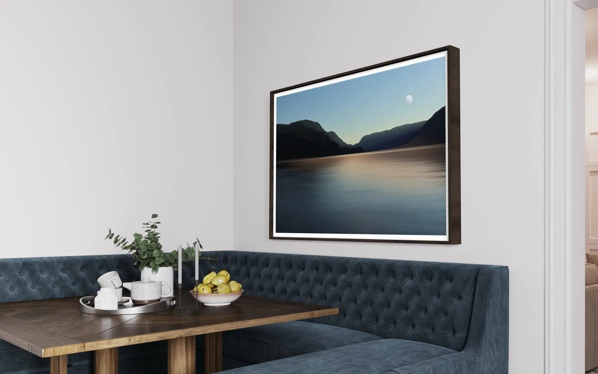 Still Waters by Karen Thom presented in a curated interior design