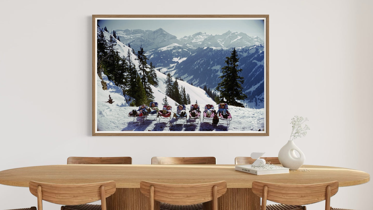 Lounging in Gstaad by Slim Aarons
