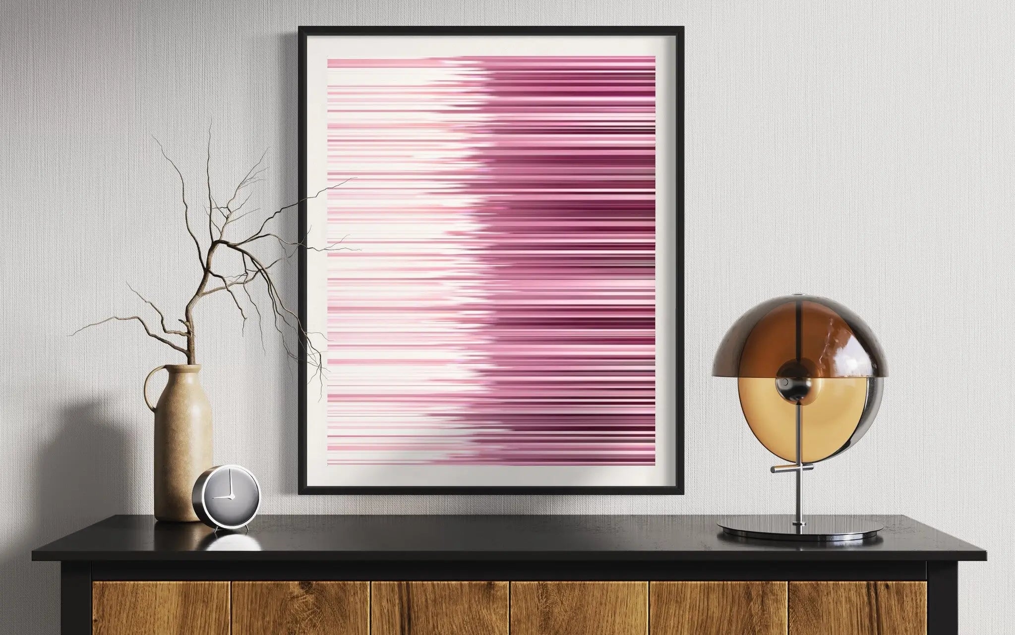 Find The Begining by Florence Daries displayed in a modern living room interior