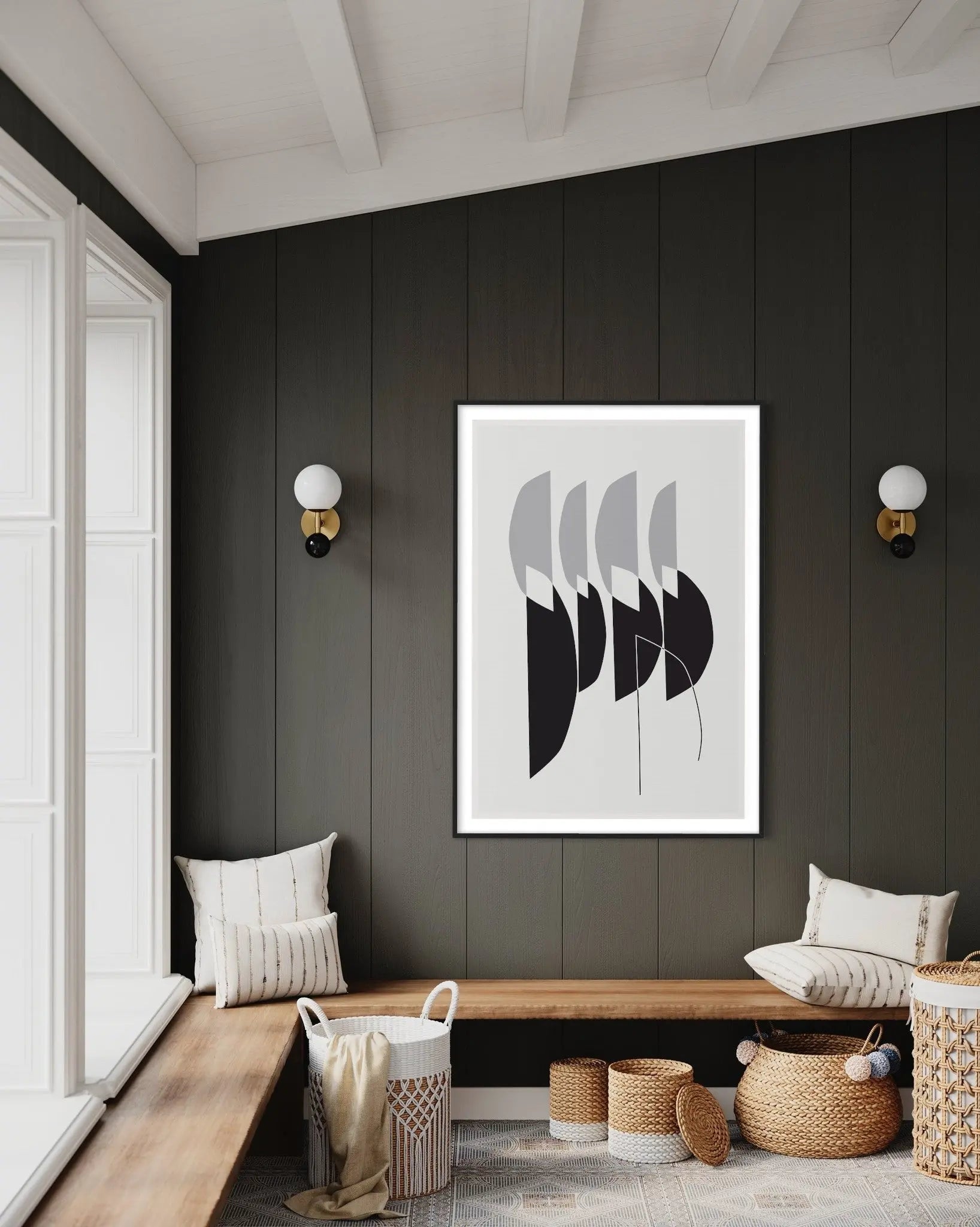 Memento II by Alejandro Franseschini showcased in a designer room setting