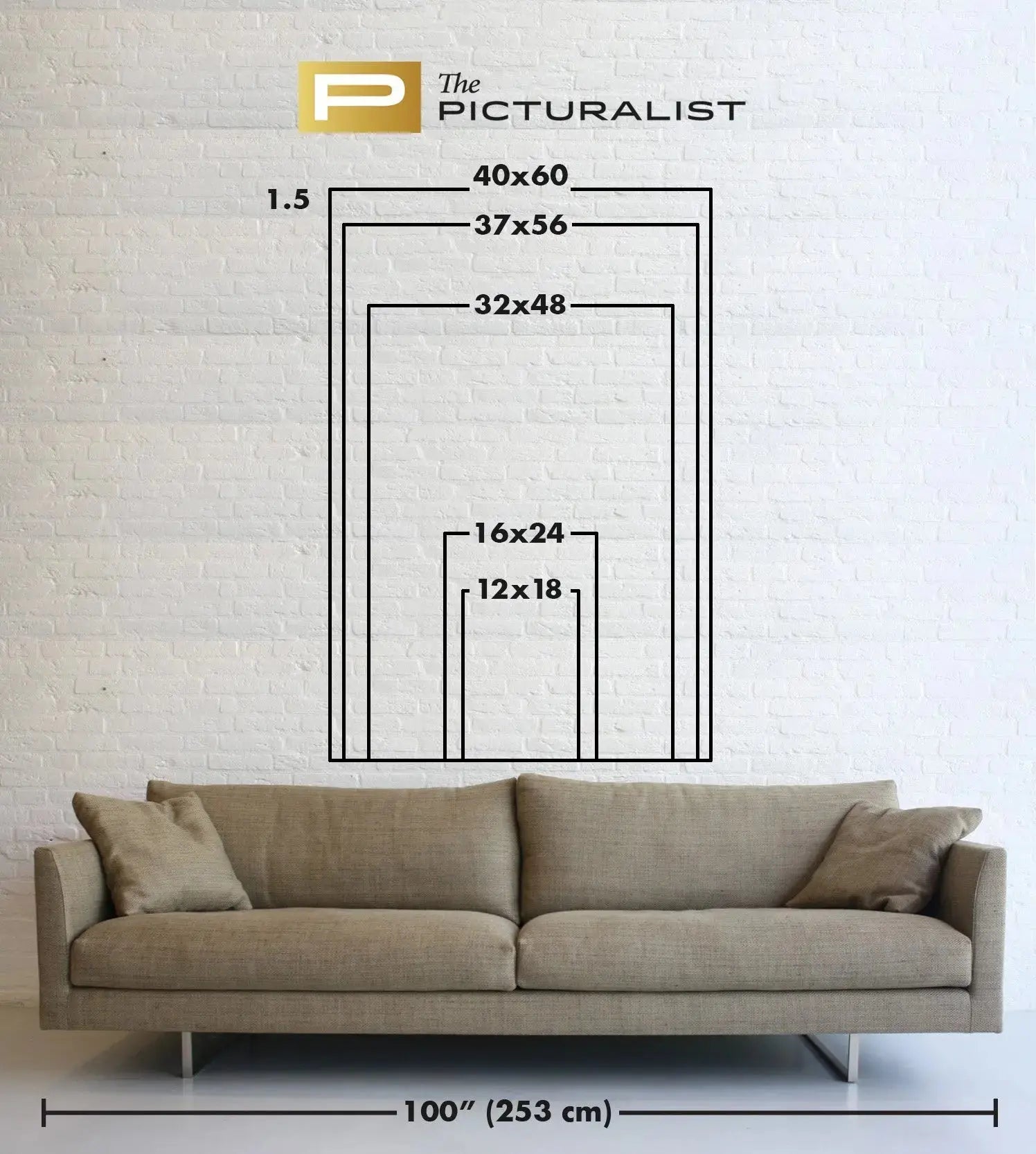 Available framing sizes ratio 1.50 vertical for Untitled 1550, The Picturalist - view 2