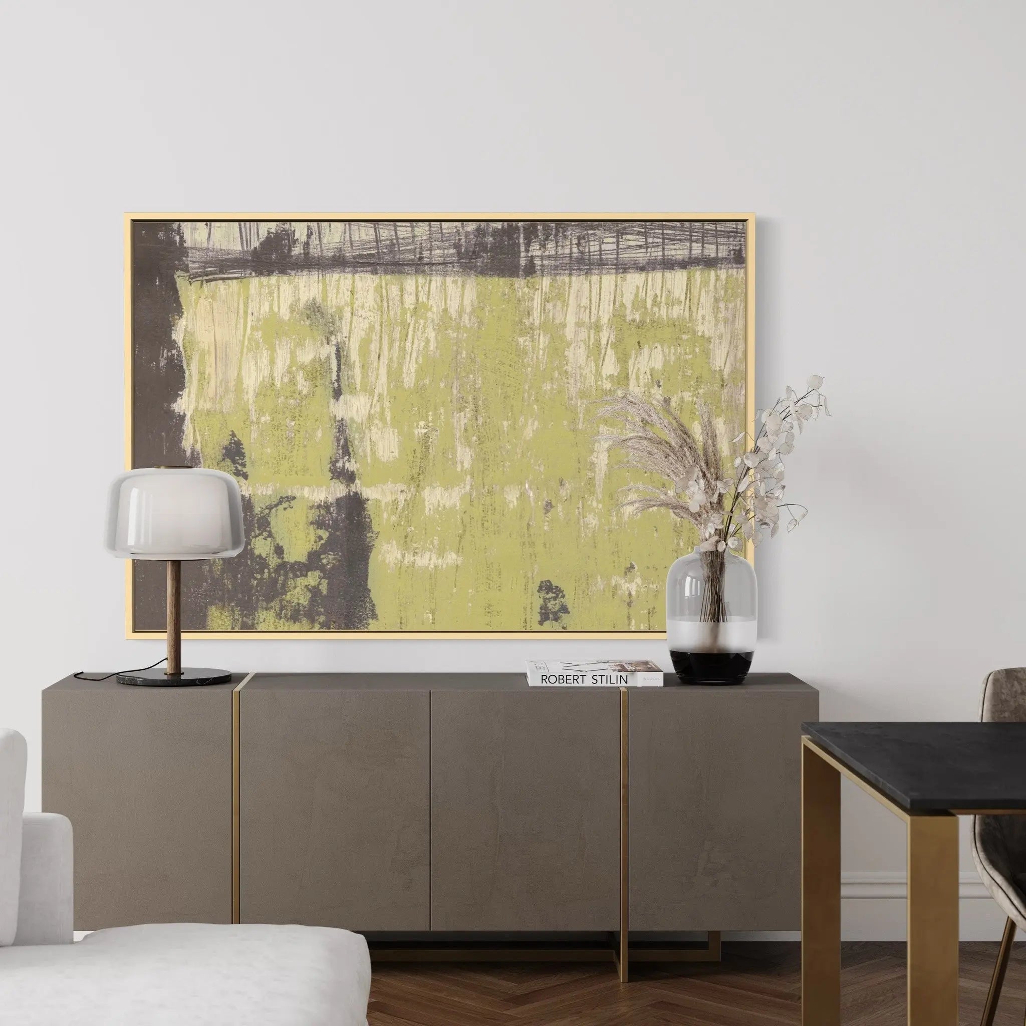 Universal Syncopations 69 by Evelyn Ogly featured in an elegant interior space