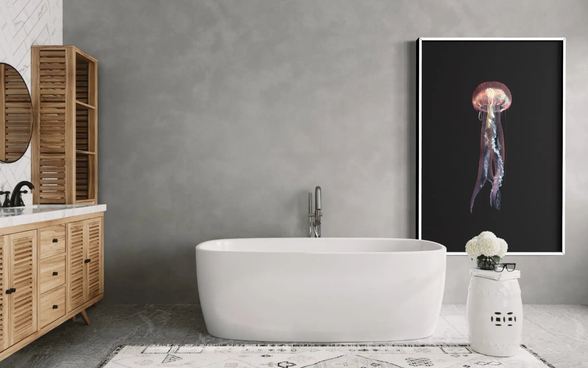 Suspended by Light by Enric Gener displayed in a modern living room interior