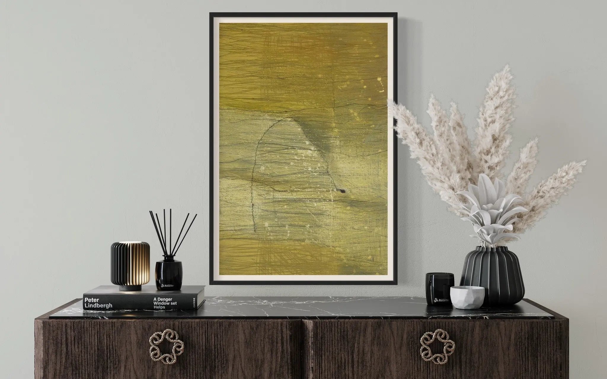 Digression by Evelyn Ogly displayed in a modern living room interior
