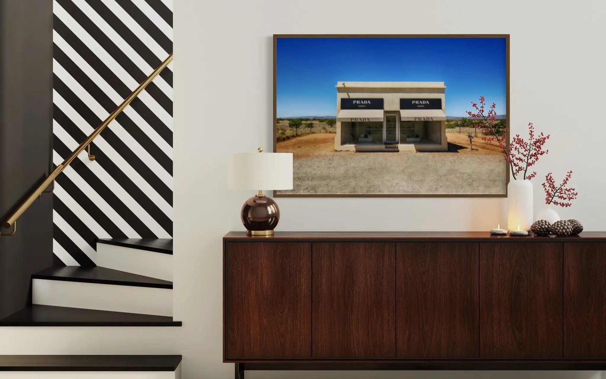 Prada Marfa In Valentine by M. Haupt featured in an elegant interior space