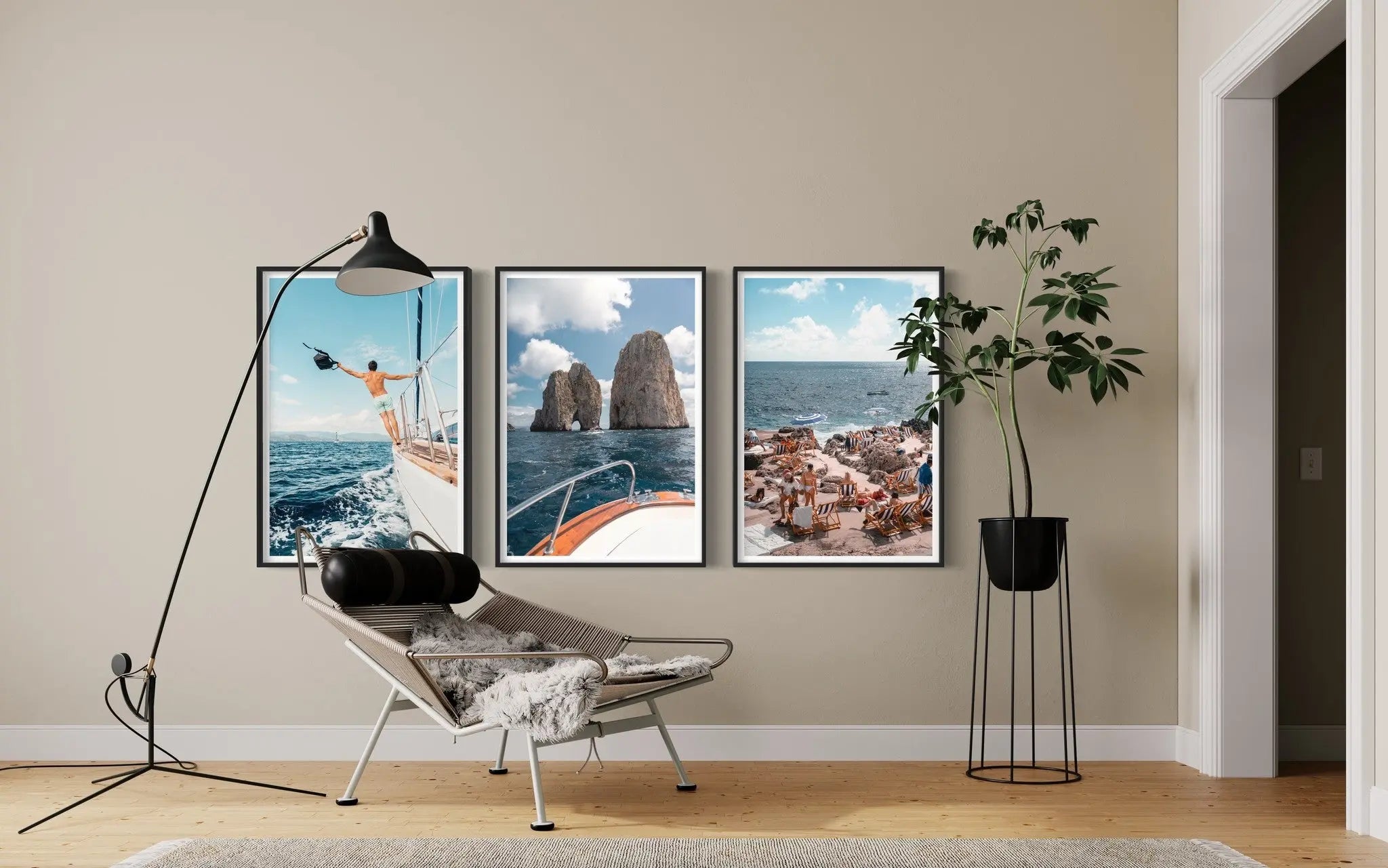Sailing Day by S. Souza featured in an elegant interior space
