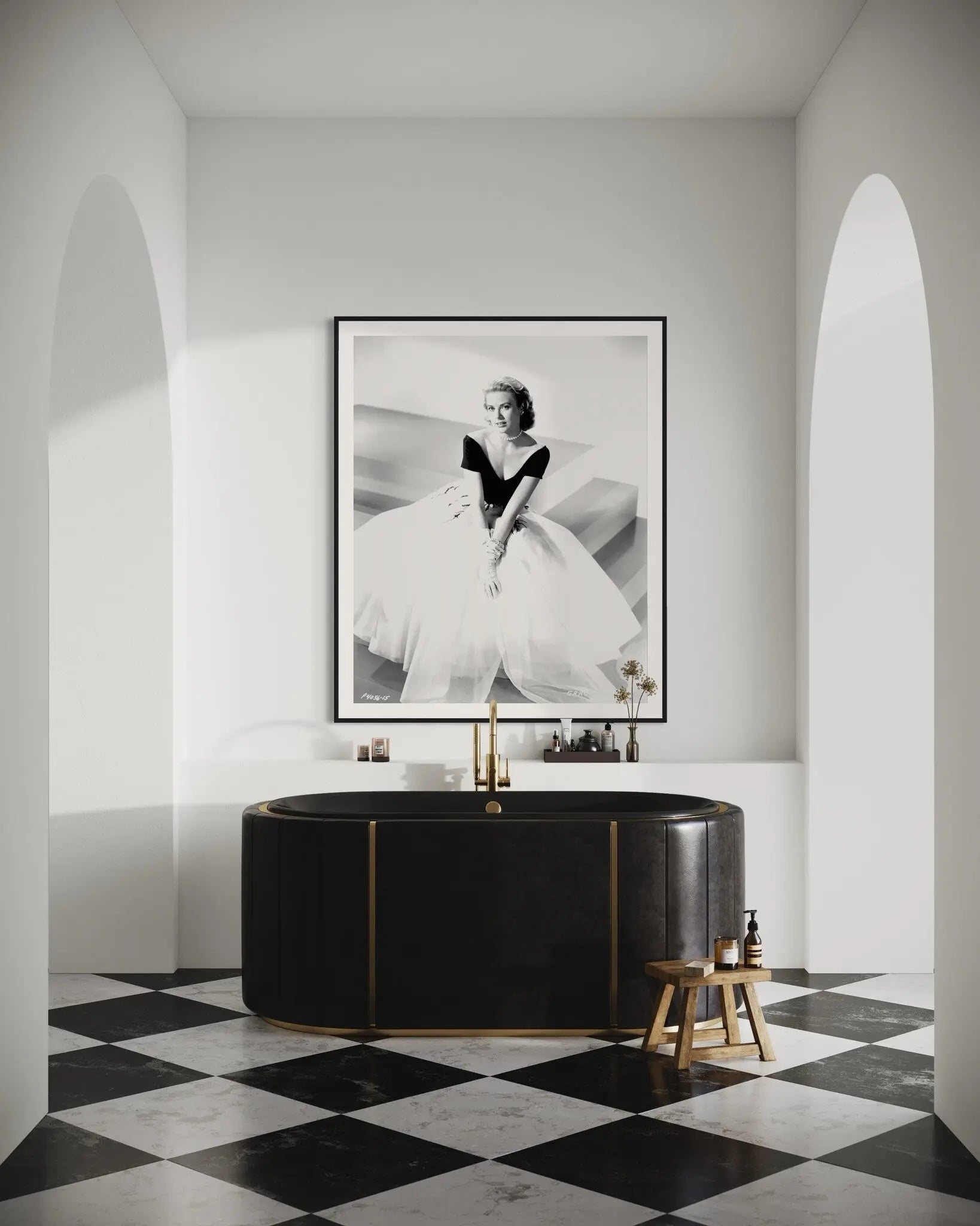 Grace Kelly in Rear Window by Bud Fraker featured in an elegant interior space