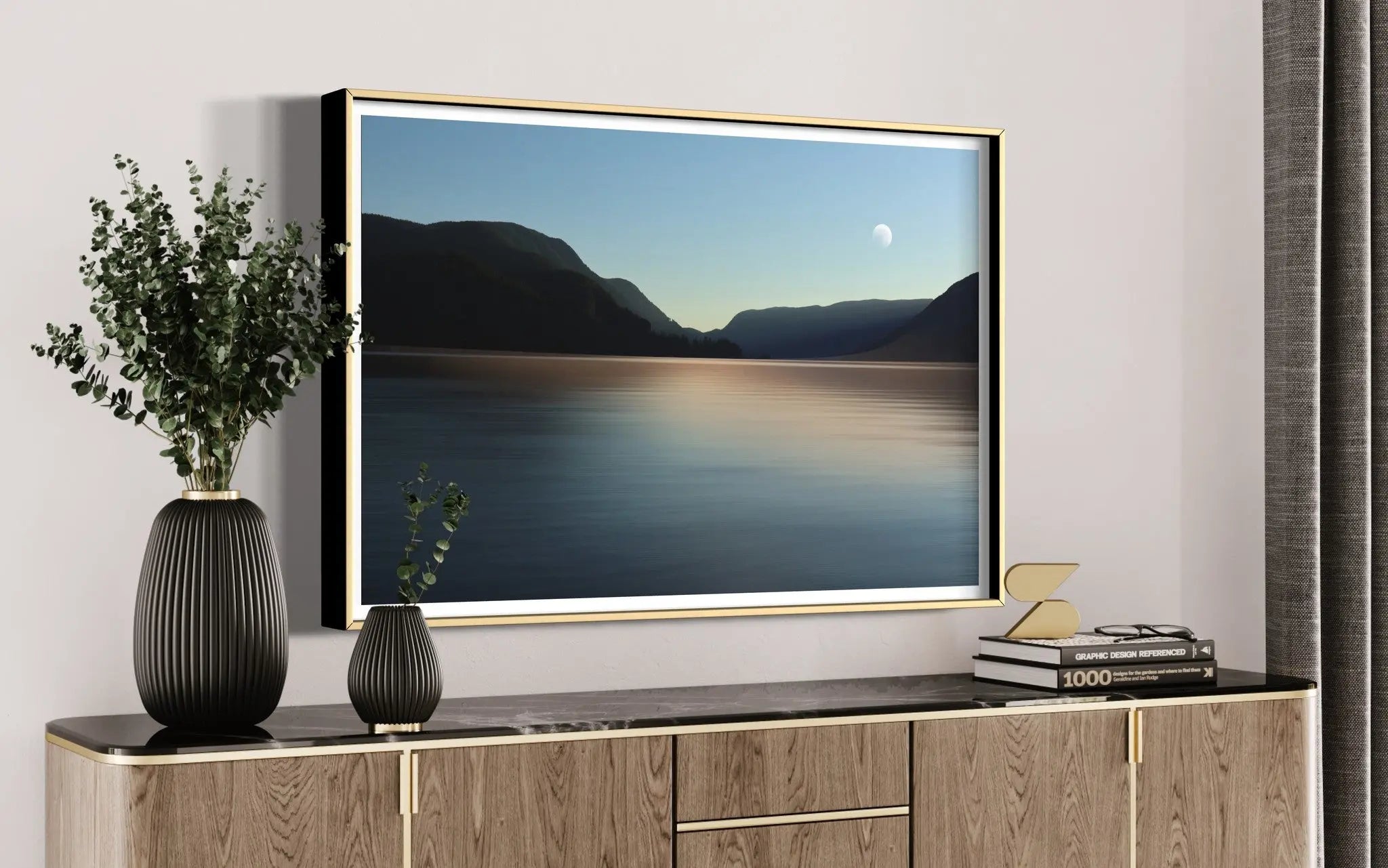 Still Waters by Karen Thom featured in an elegant interior space