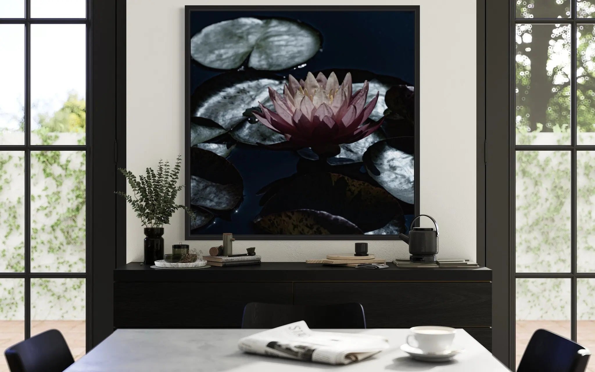 Moonlight Bloom by Ana Bonet presented in a curated interior design
