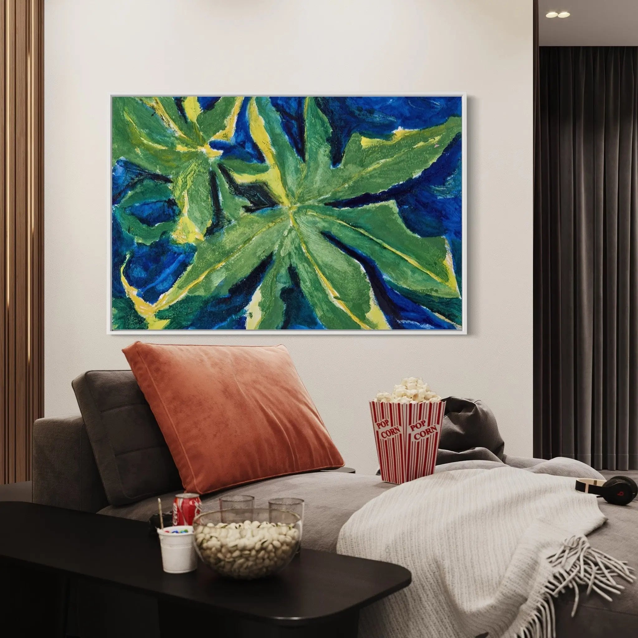 Nature Studies 2 by Evelyn Ogly displayed in a modern living room interior