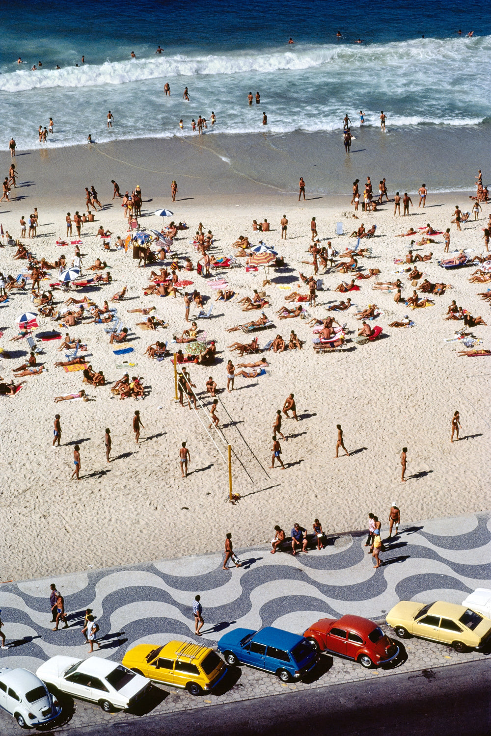 Copacabana Beach, Brazil by Slim Aarons, Getty Images asset 2243559967, capturing the iconic beach culture of Rio de Janeiro, Brazil, available from The Picturalist as fine art prints USA and framed prints Canada for luxury coastal interiors and hospitality projects.