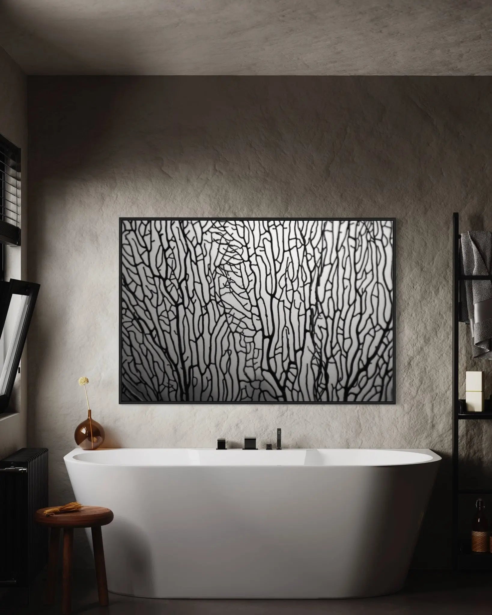Underwater Coral Screen by Enric Gener showcased in a designer room setting
