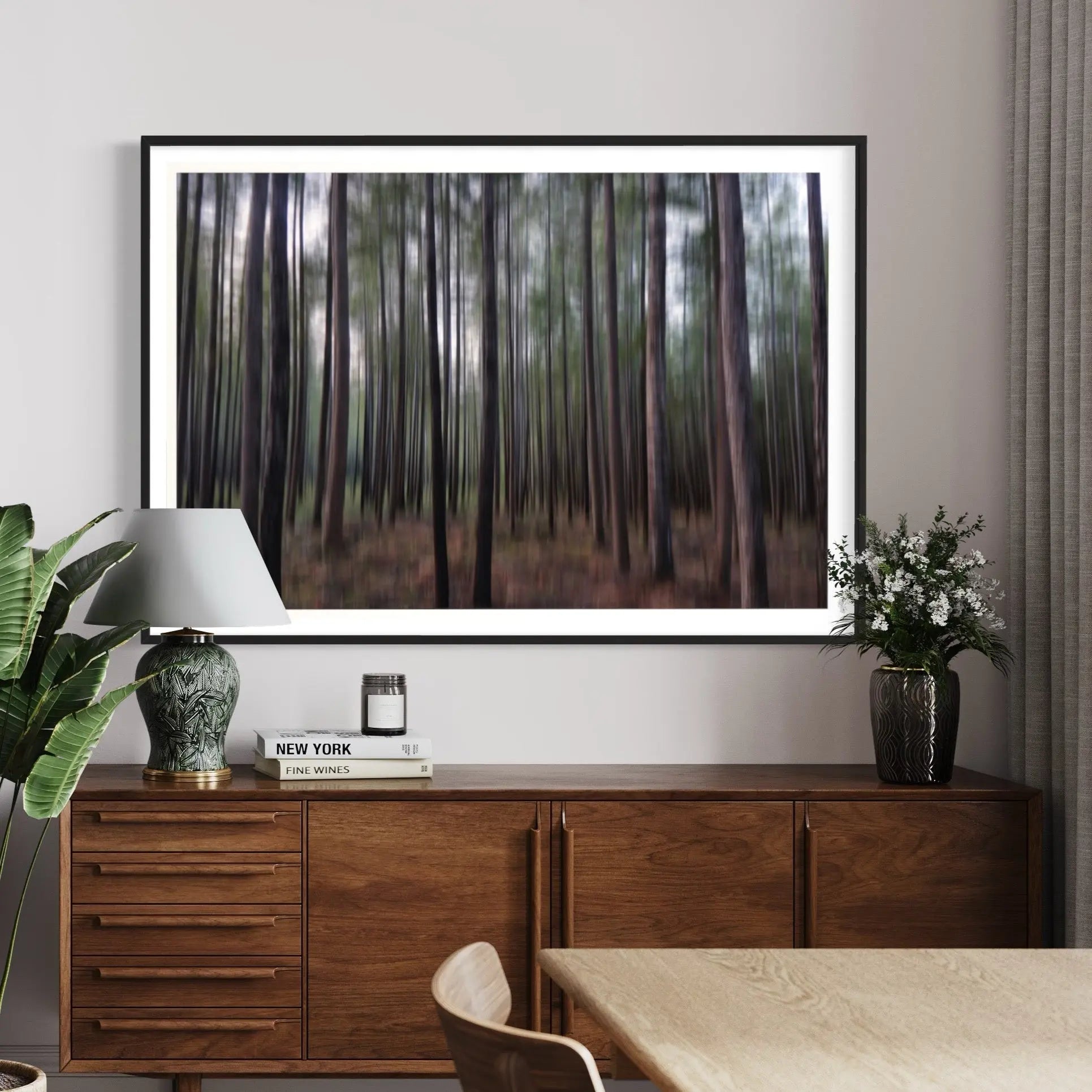 Protect Your Peace by Karen Thom displayed in a modern living room interior
