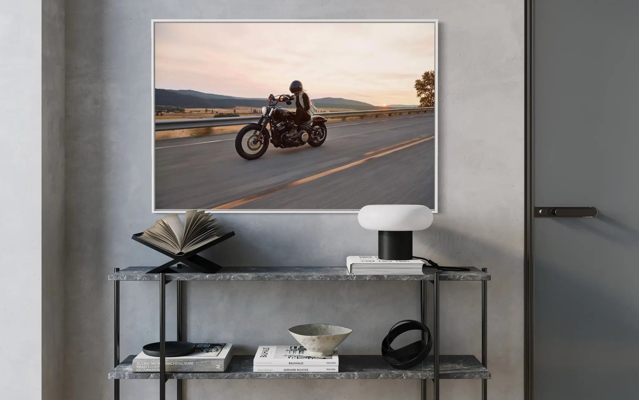 Easy Harley Rider by N. David featured in an elegant interior space