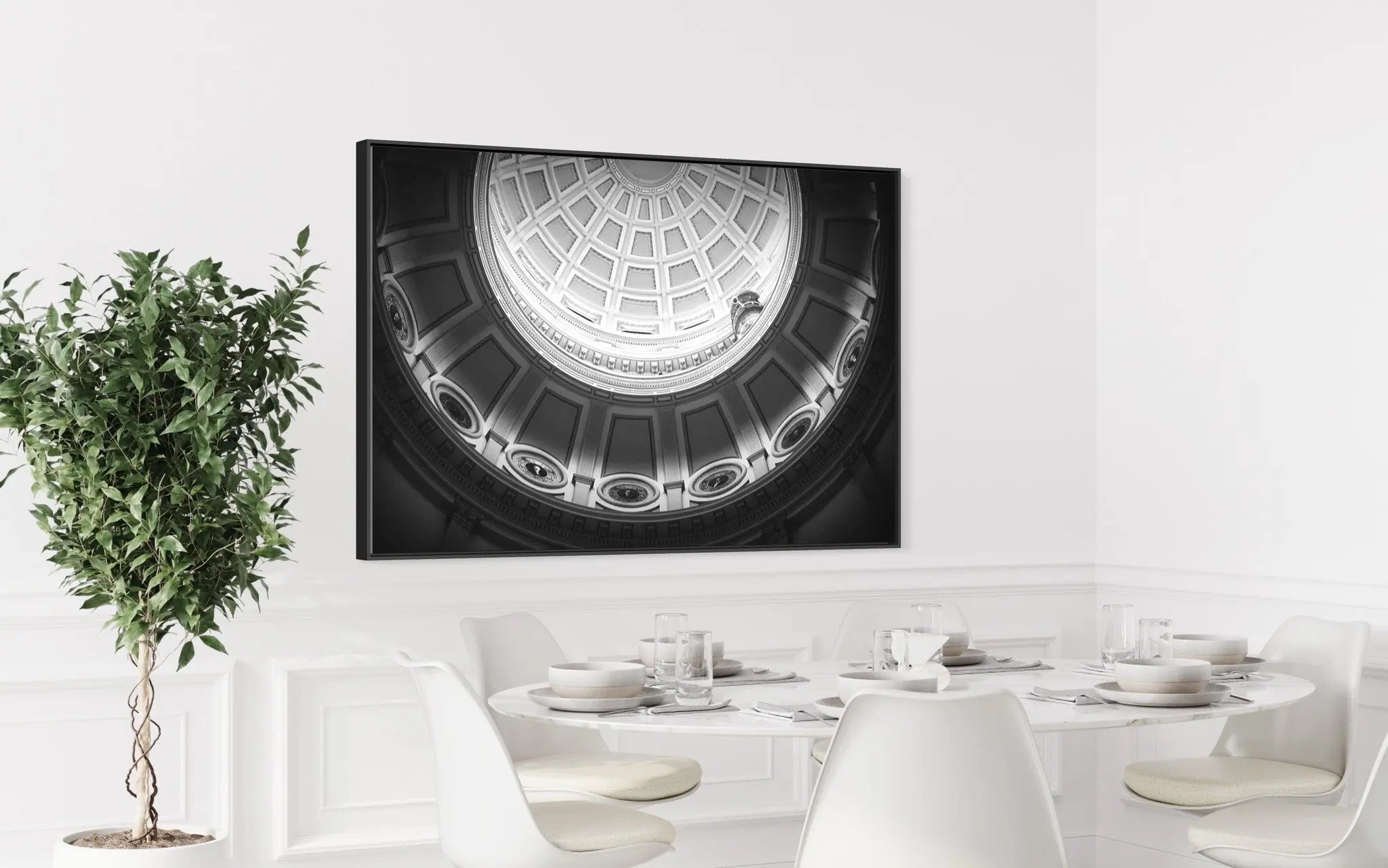 Black and White Dome by M. Hug styled in a contemporary interior setting