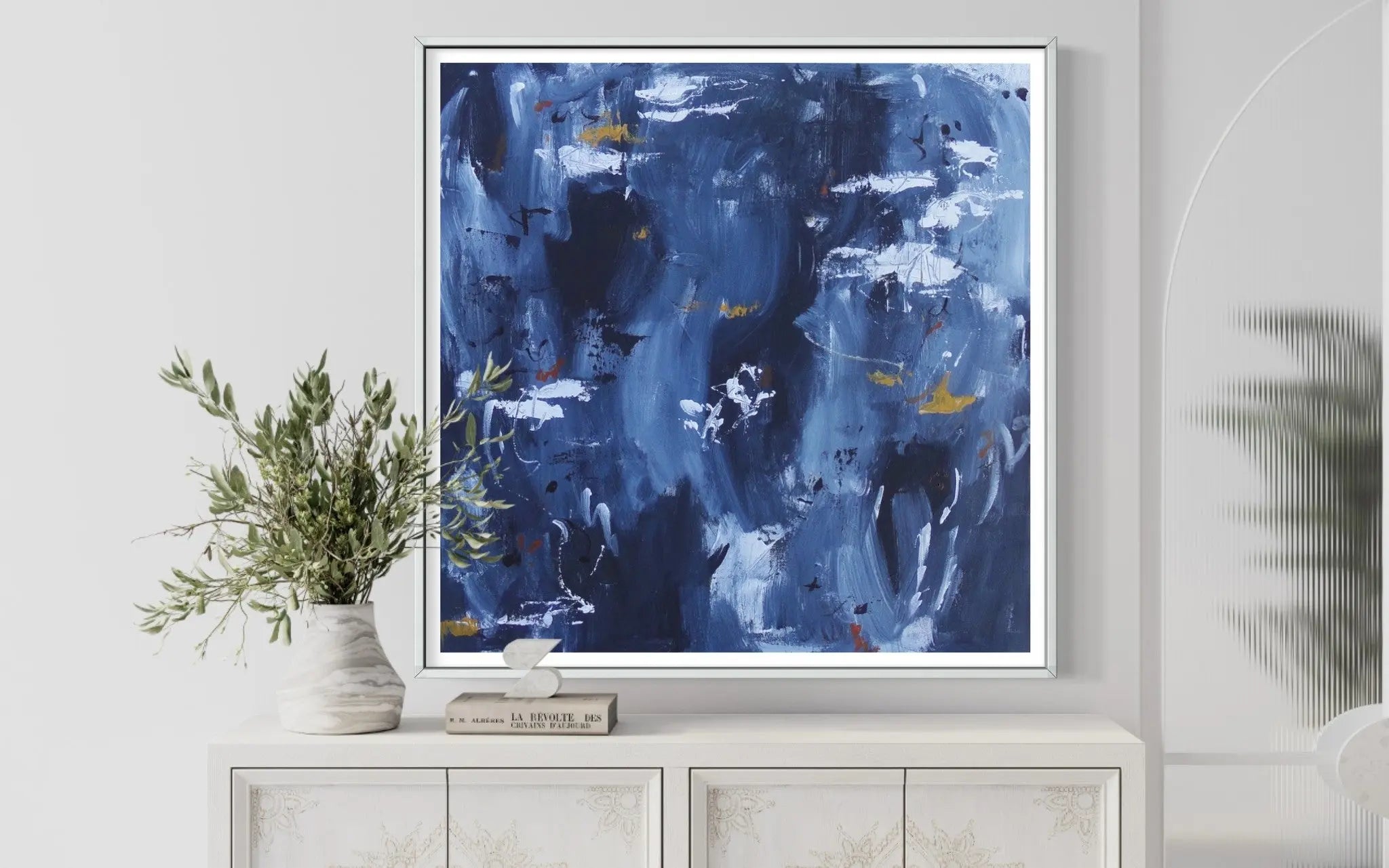 Arizona Waterfall by Chantelle Fulce displayed in a modern living room interior