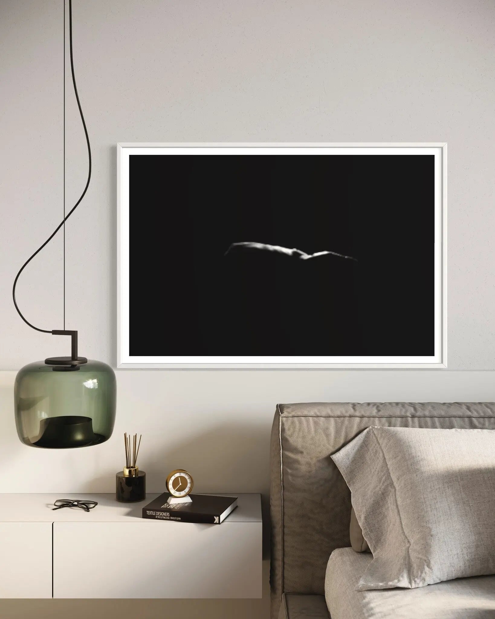 Nude in Water by Enric Gener showcased in a designer room setting