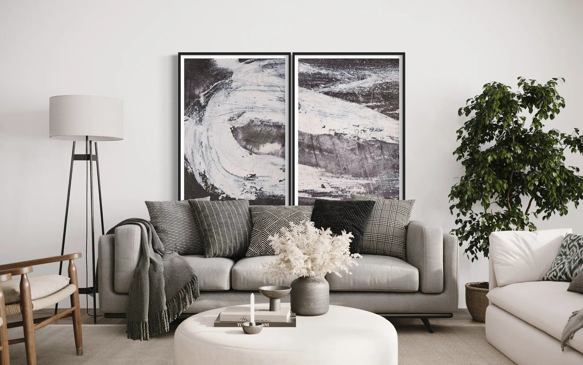 Oblivion II by Evelyn Ogly presented in a curated interior design