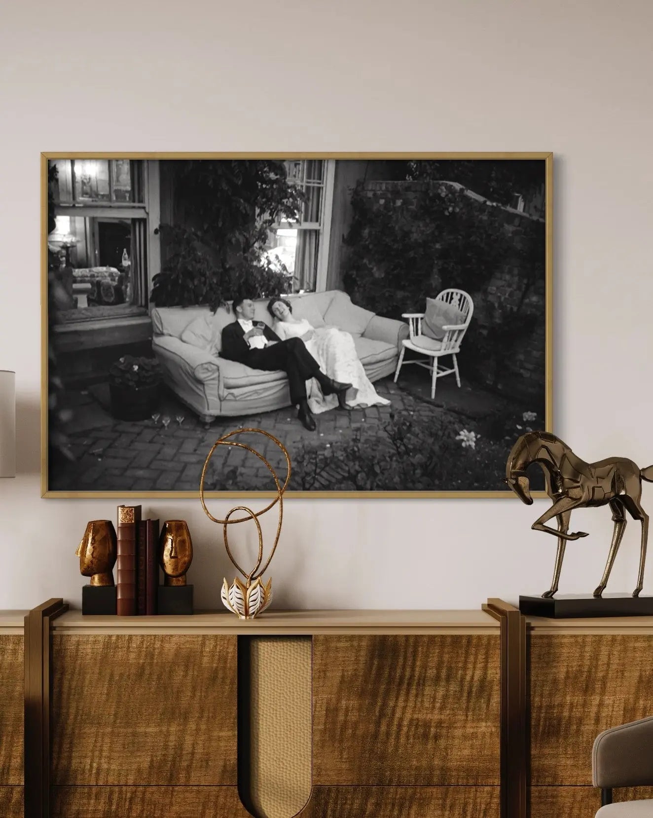 Couple at Party, 1955 Debutante Ball styled in a contemporary interior setting