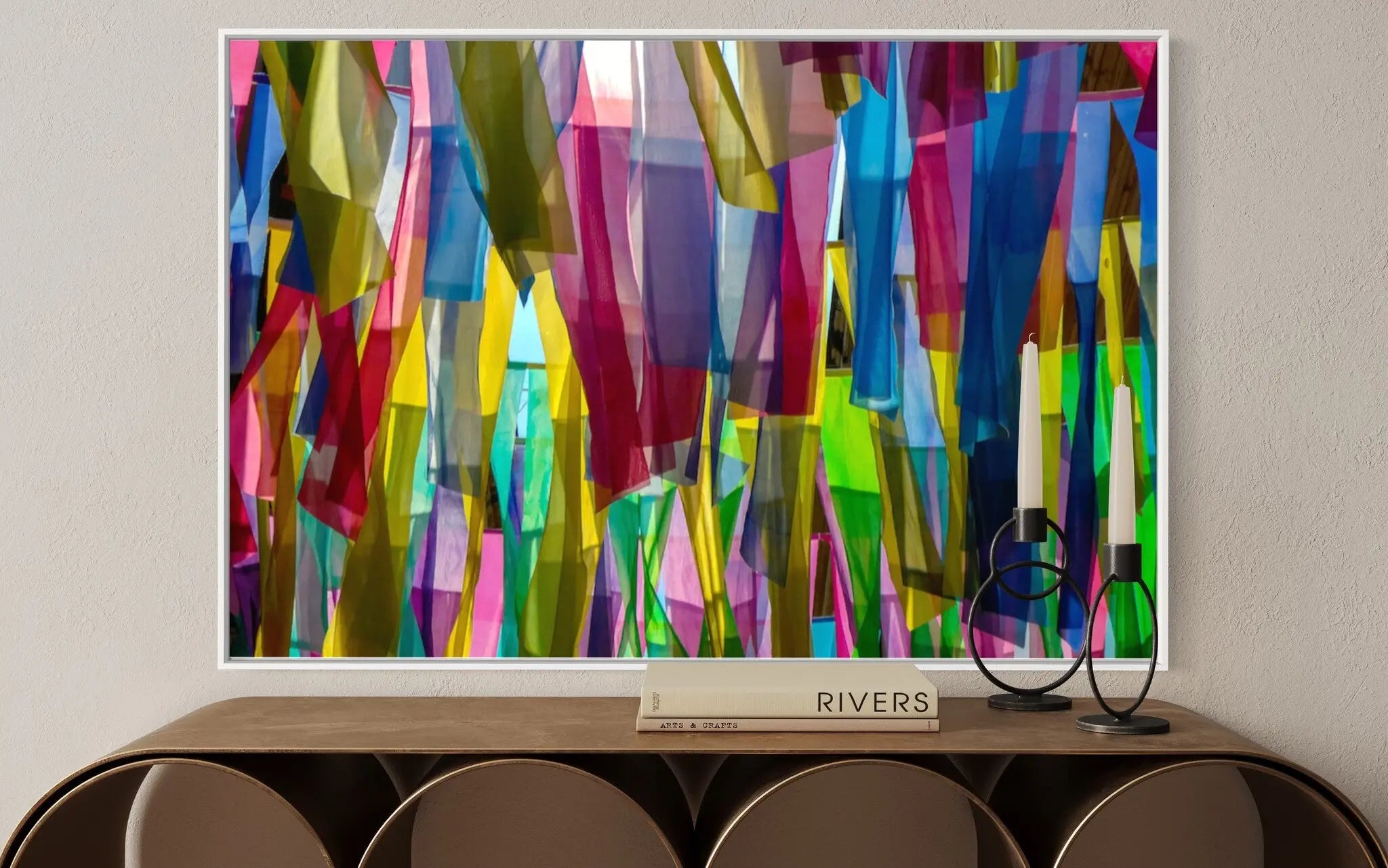 Wanna Hear What It's All About by J. Tirado displayed in a modern living room interior