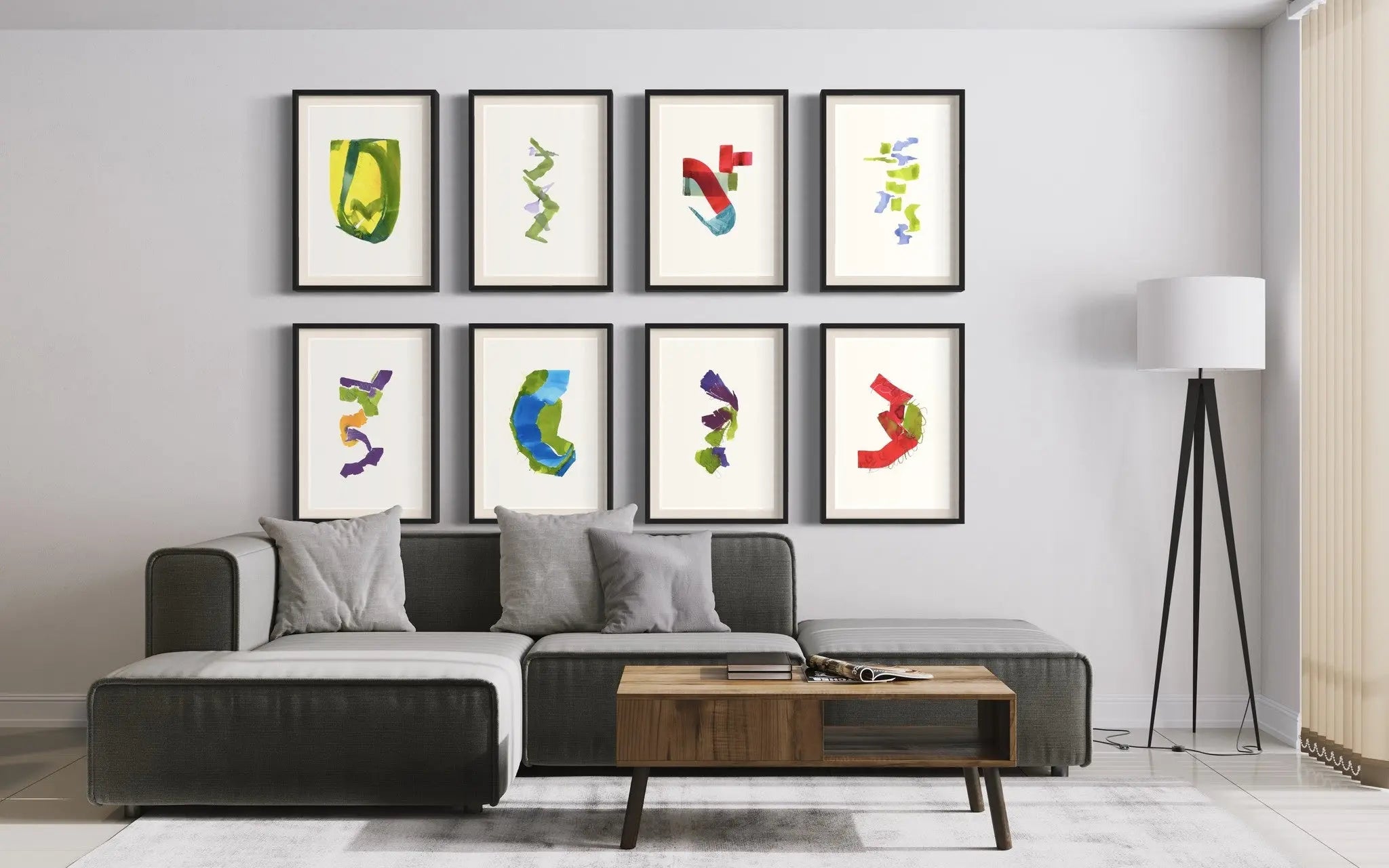 Color Study 7 by Encarnacion Portal Rubio styled in a contemporary interior setting