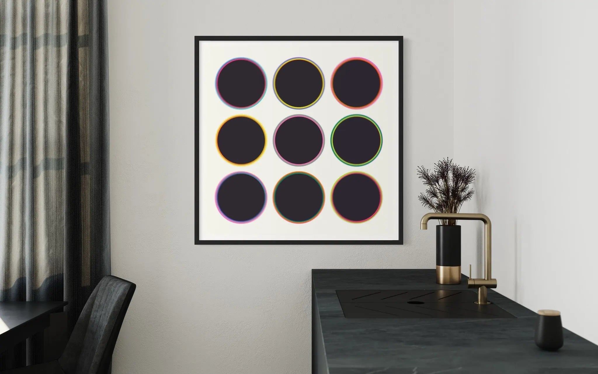 Critical Thinking by Alejandro Franseschini showcased in a designer room setting