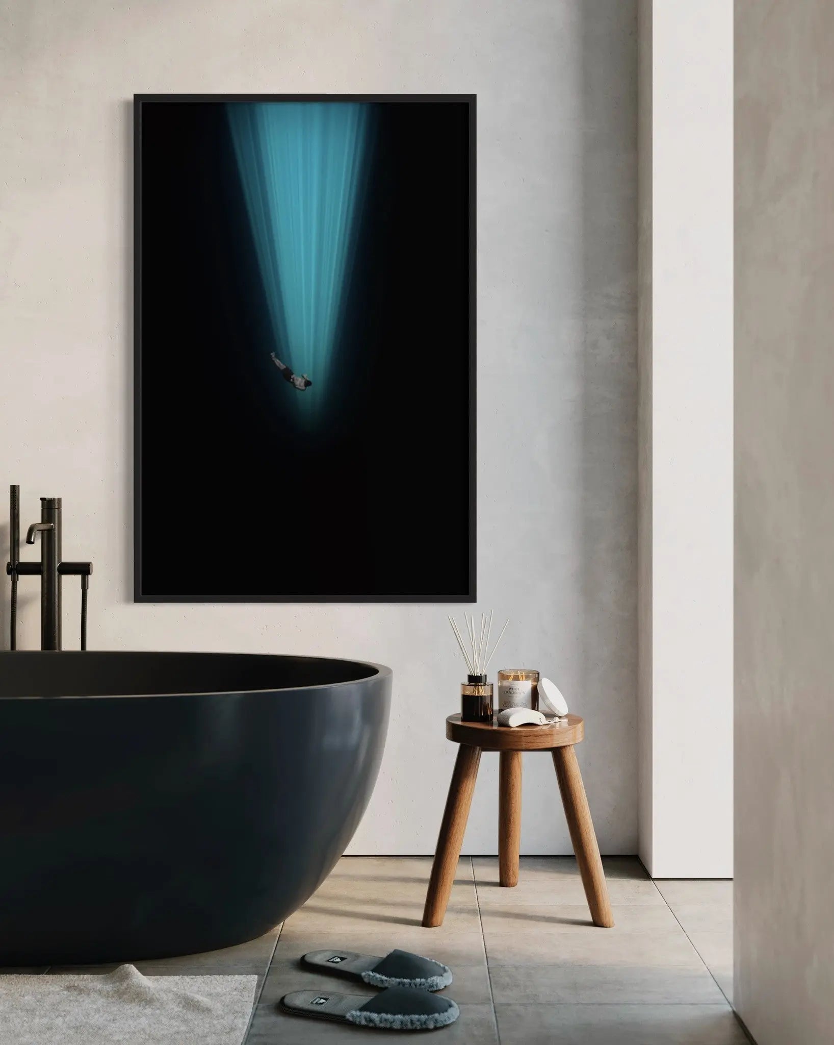 Intervention by Enric Gener showcased in a designer room setting