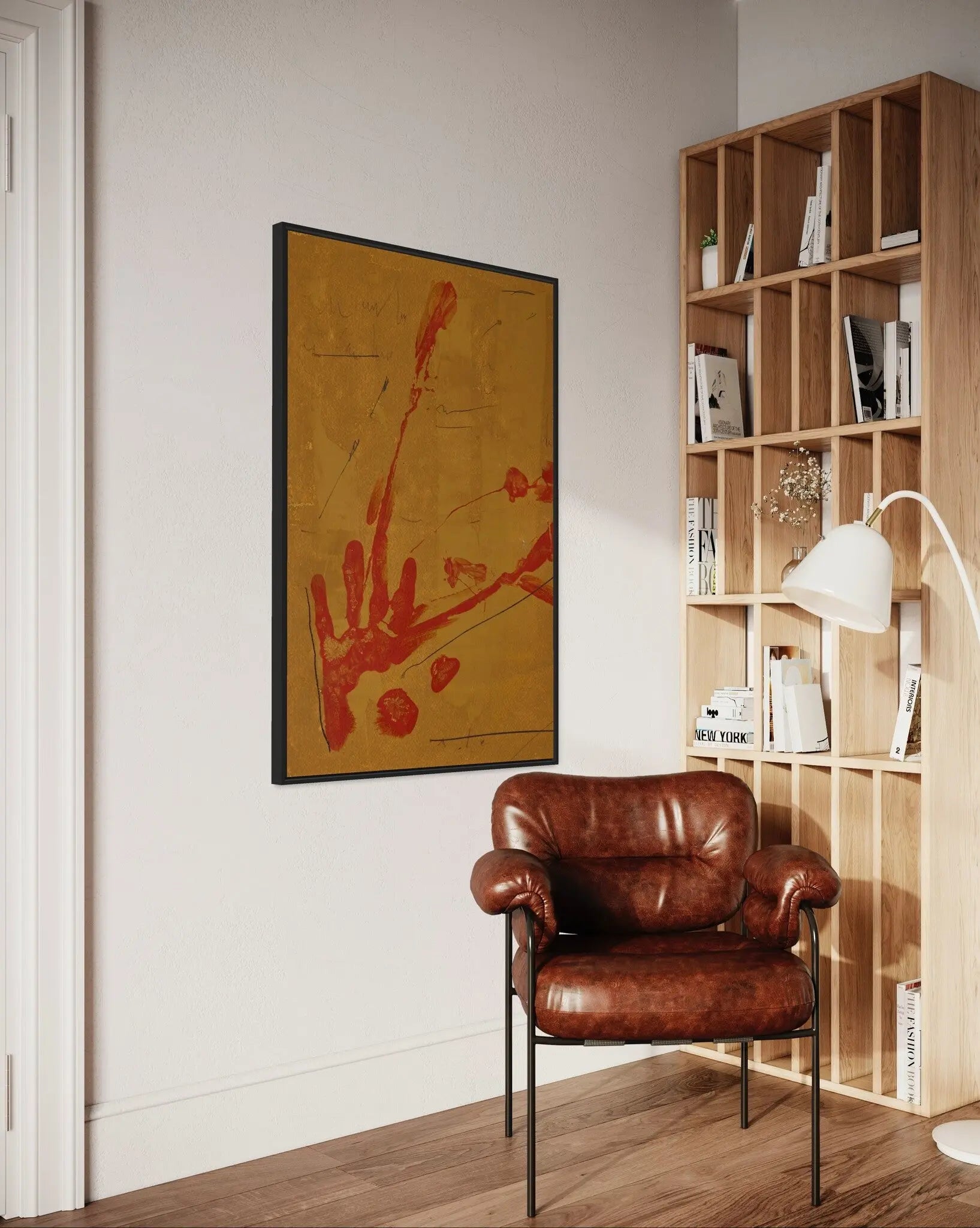 Explanation by Evelyn Ogly styled in a contemporary interior setting