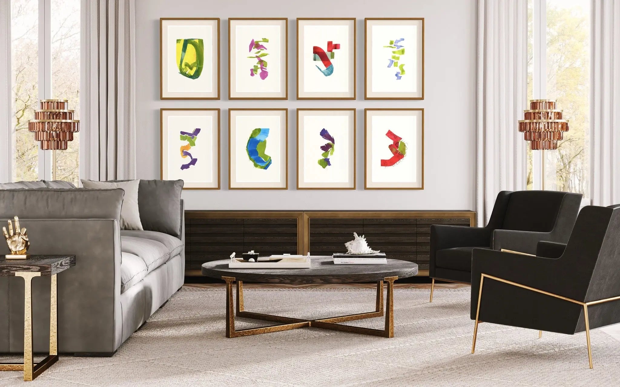 Color Study 22 by Encarnacion Portal Rubio featured in an elegant interior space