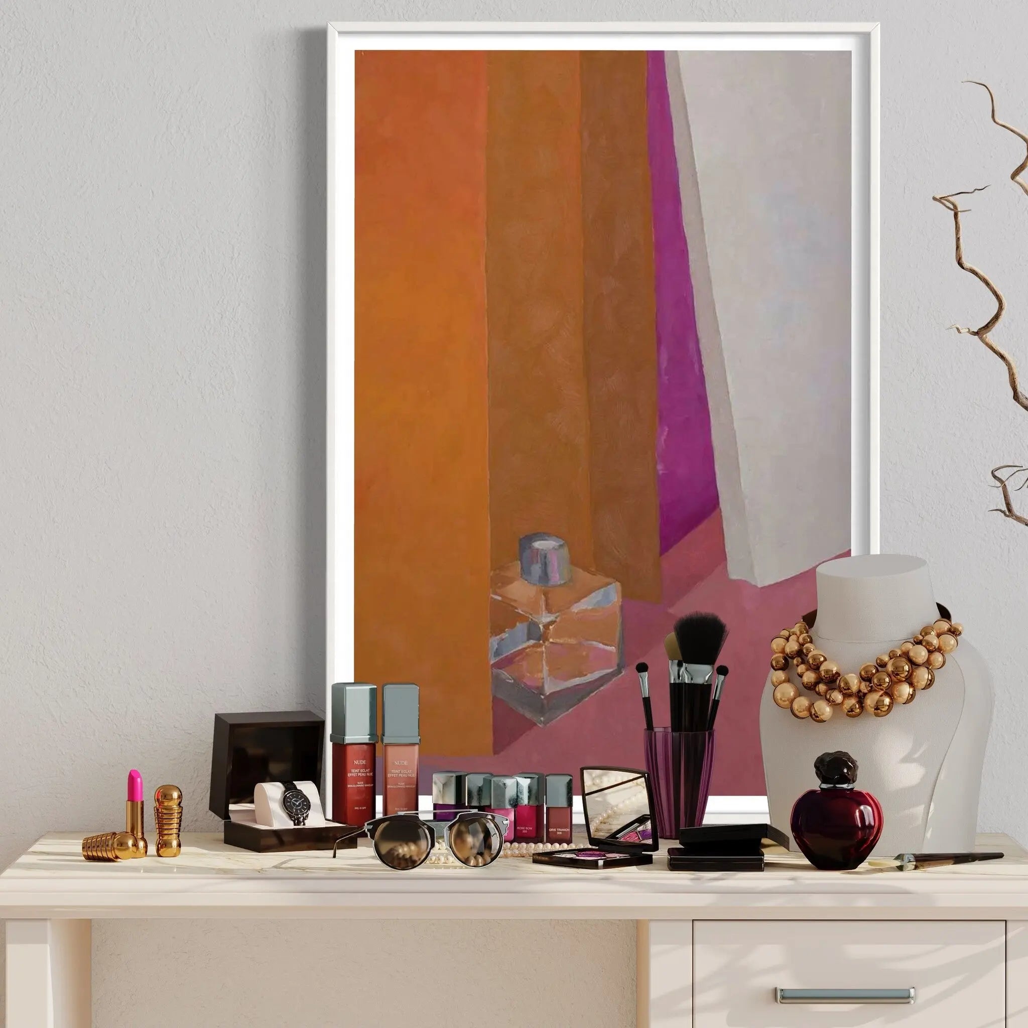 Treasure by Encarnacion Portal Rubio displayed in a modern living room interior